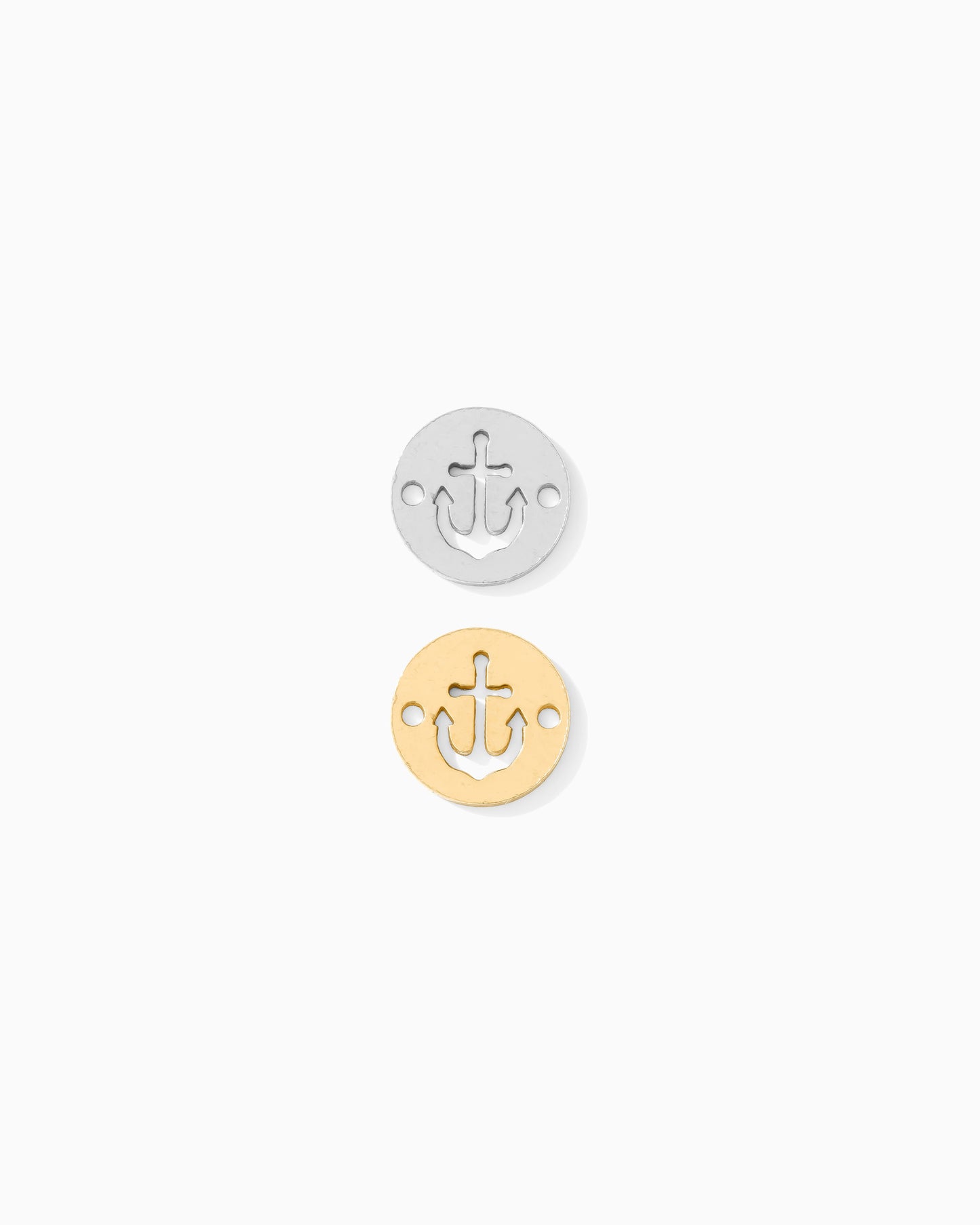 Anchor Round Connector Charm, CN357