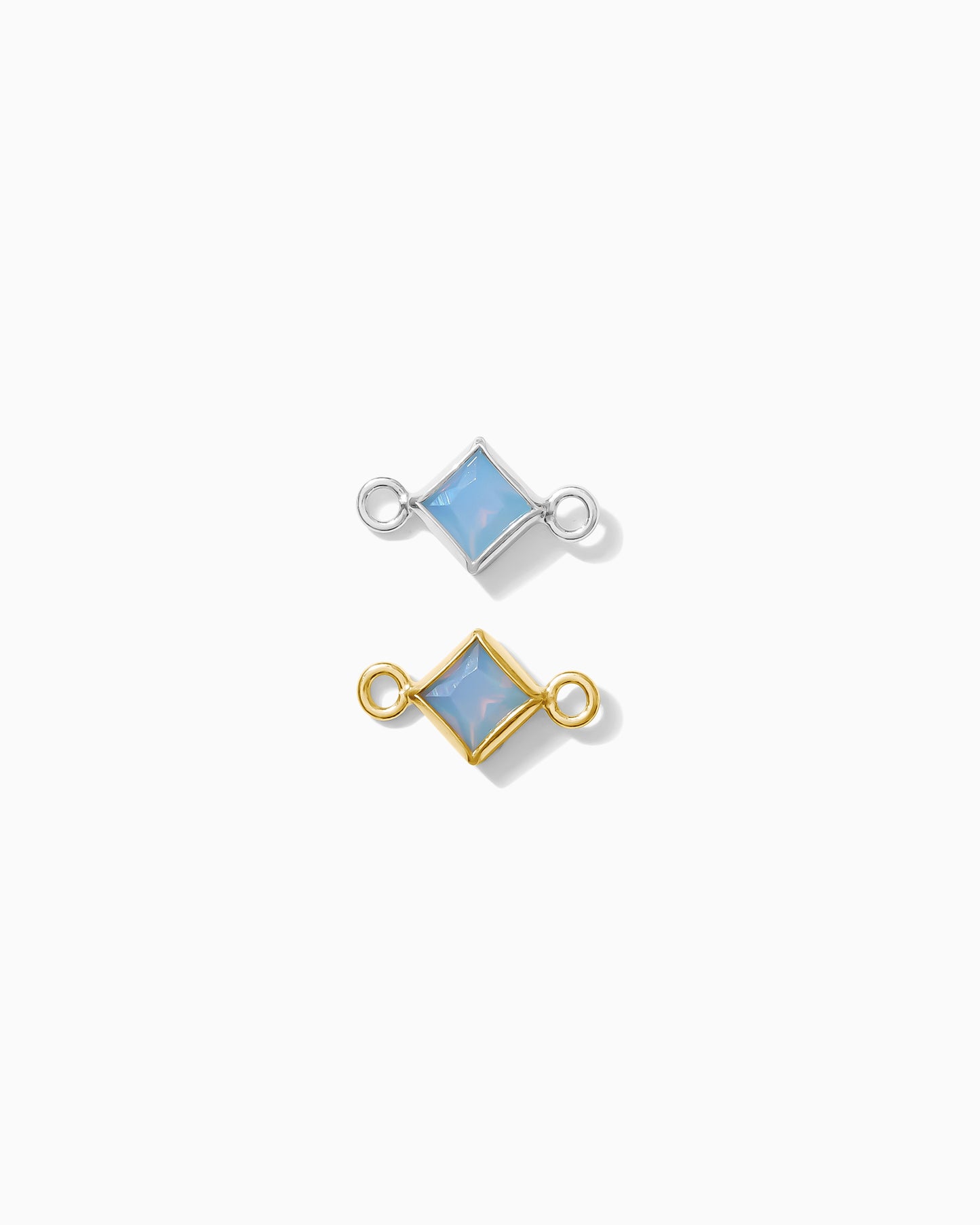 3mm Blue Opal Diamond Shaped Connector, CN315