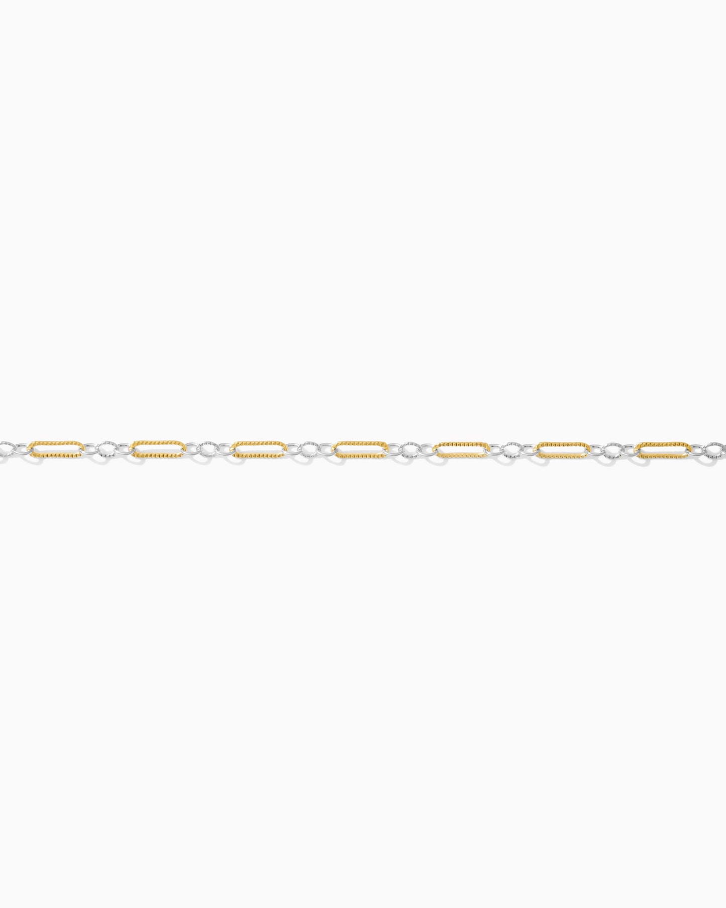 1.6mm Patterned Long and Short 1+3 Mixed Metal Chain, M201