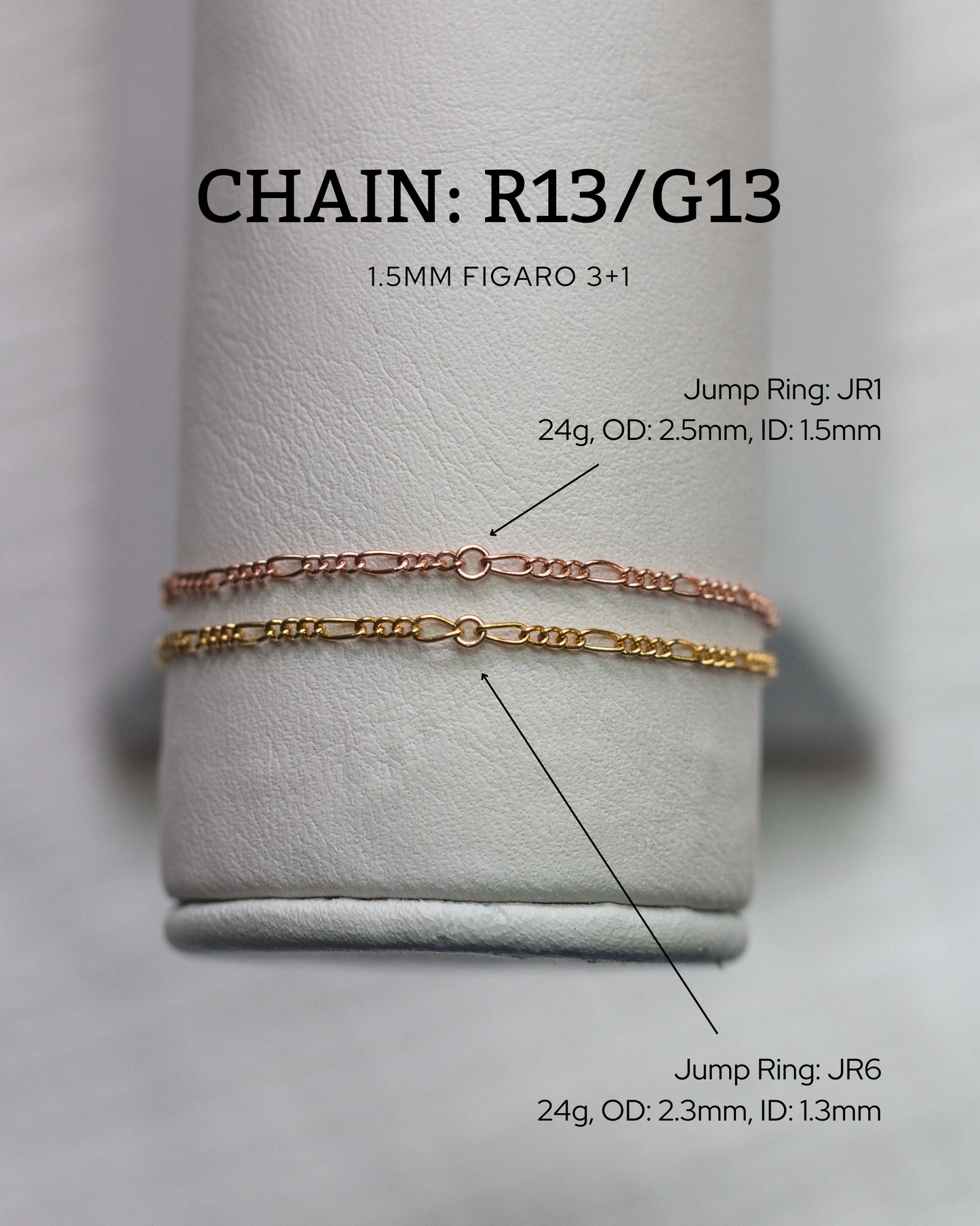 1.5mm Figaro 3+1 Chain, G13, S13, R13