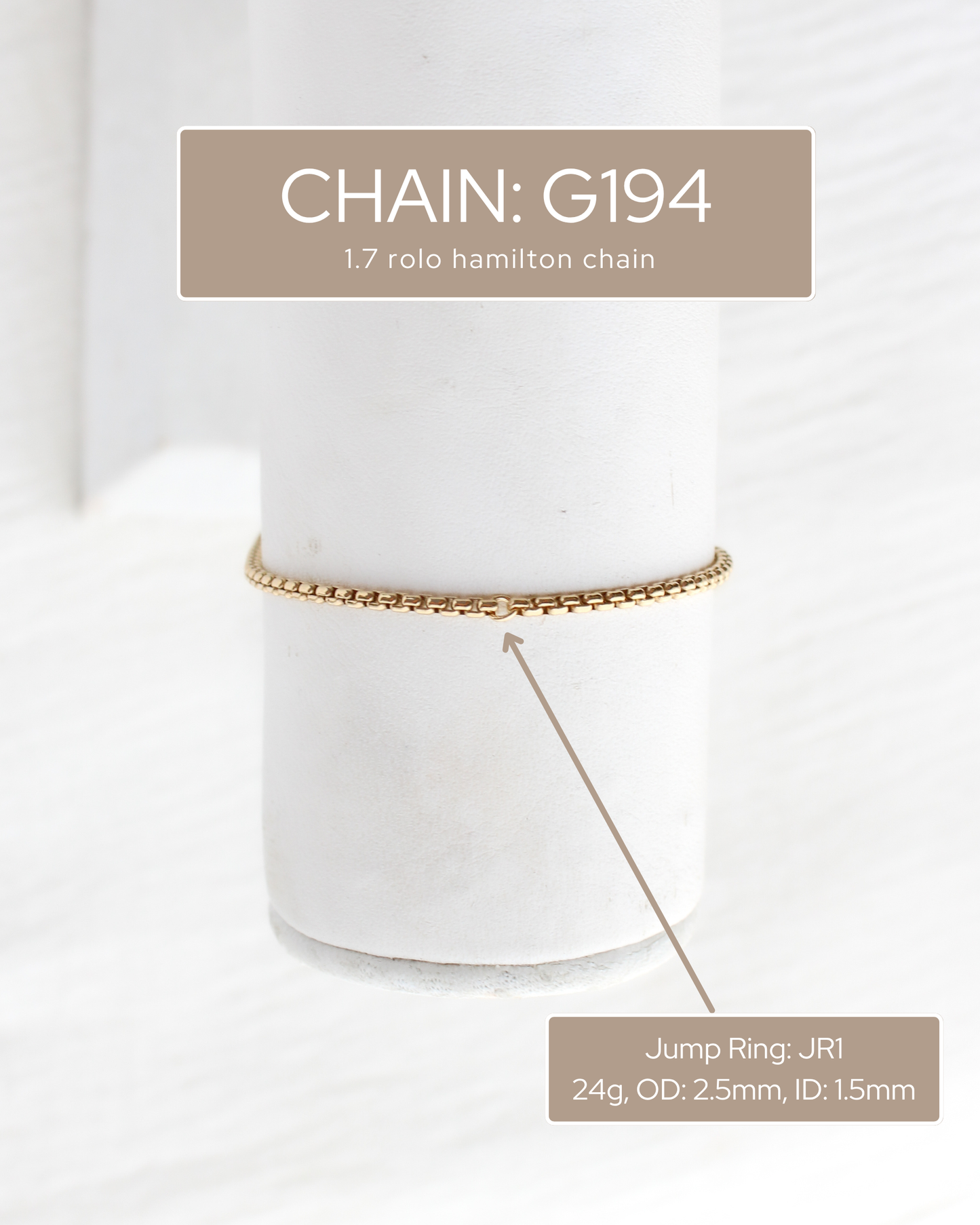1.7mm Rolo Chain, G194