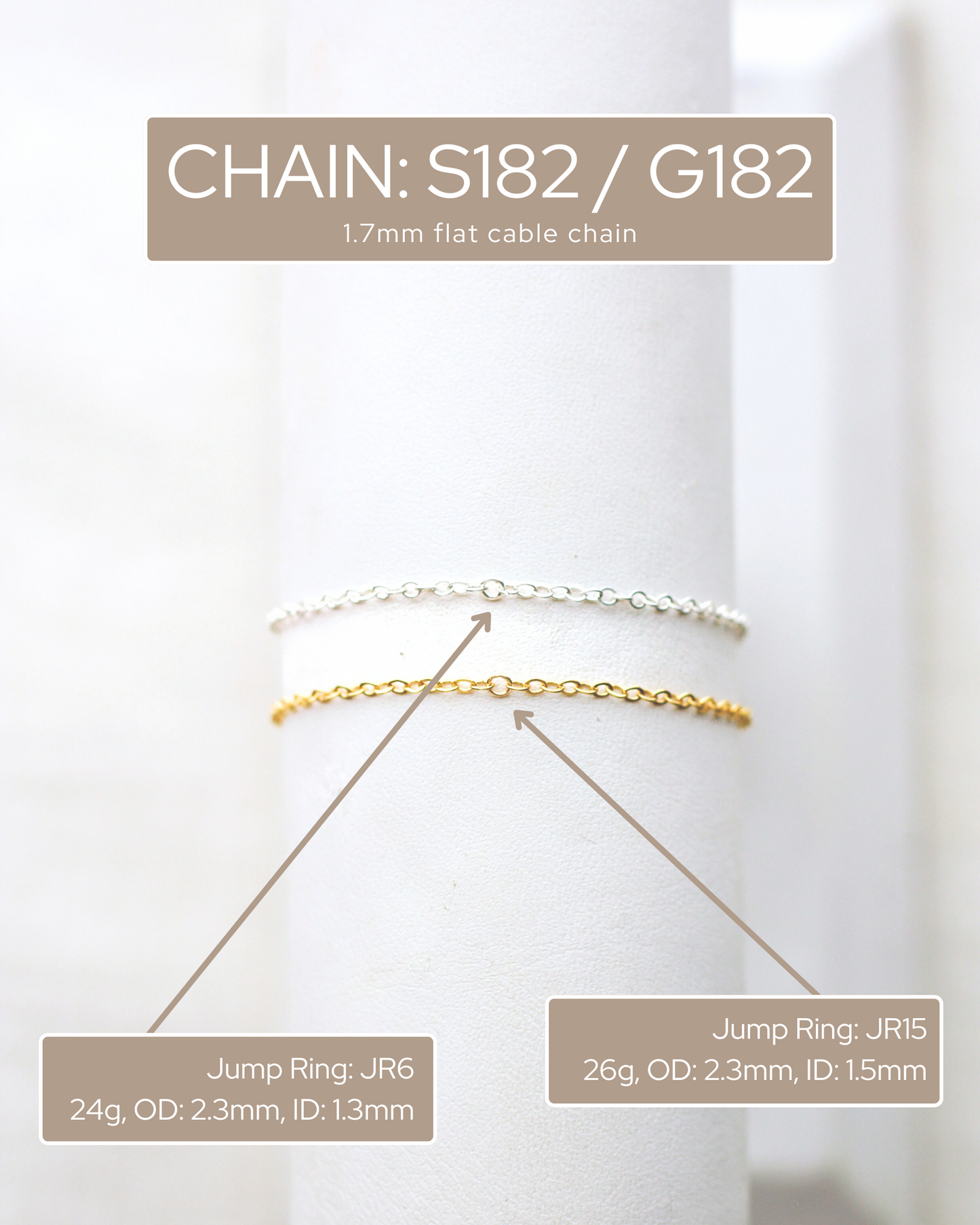 1.7mm Flat Cable Chain, S182, G182