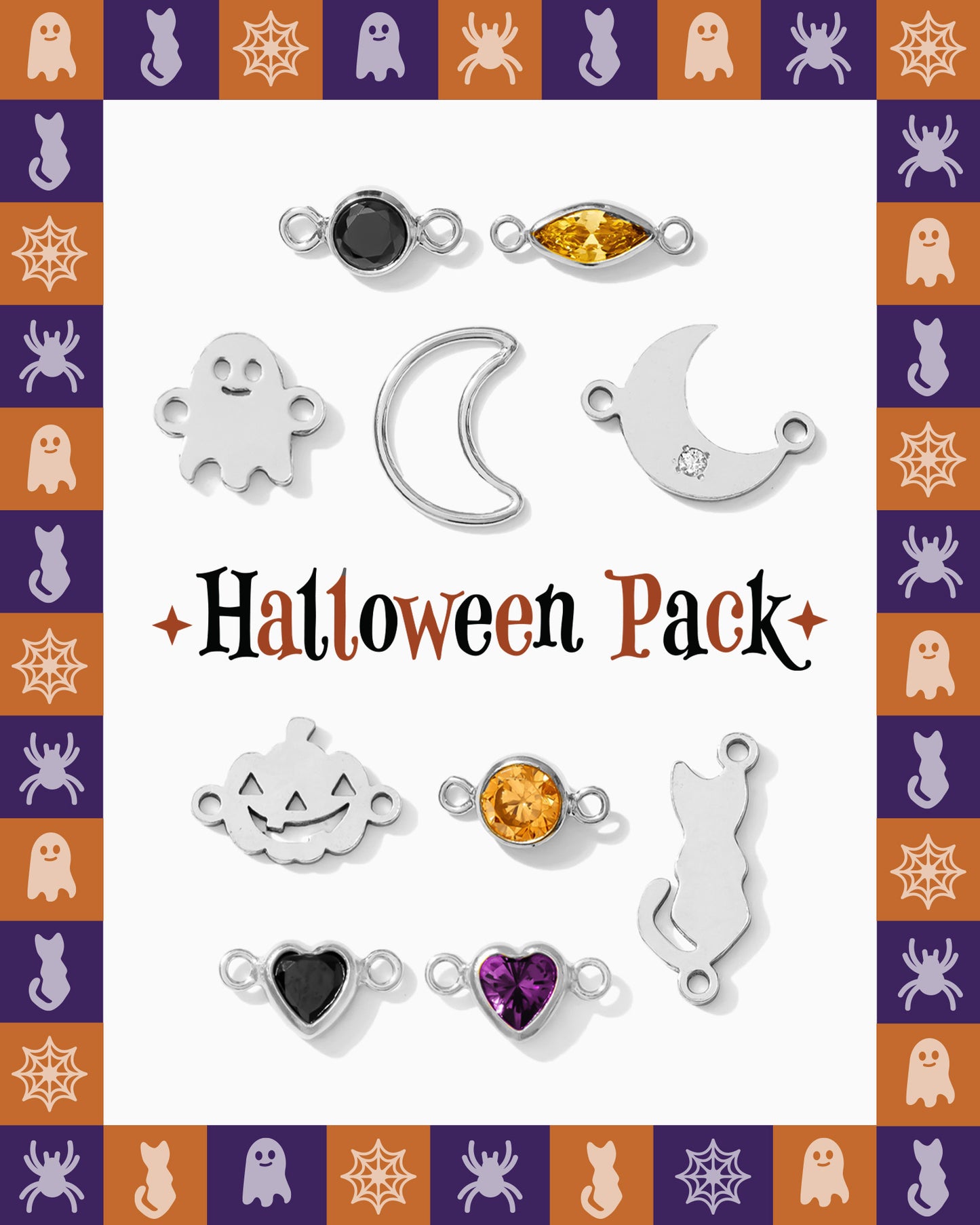 Halloween Connectors Pack - Silver