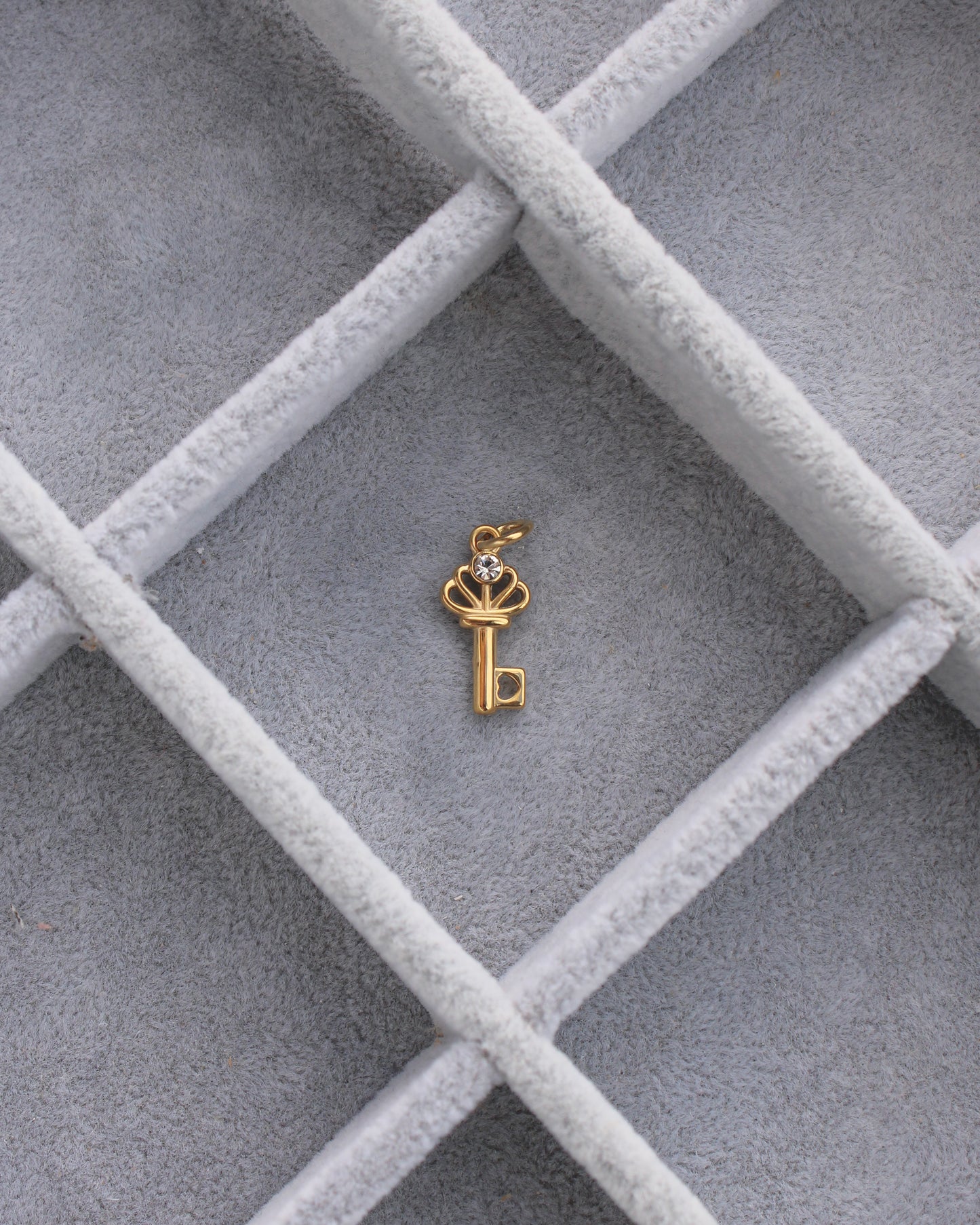 19mm Key w/ CZ PVD Charm, CH387