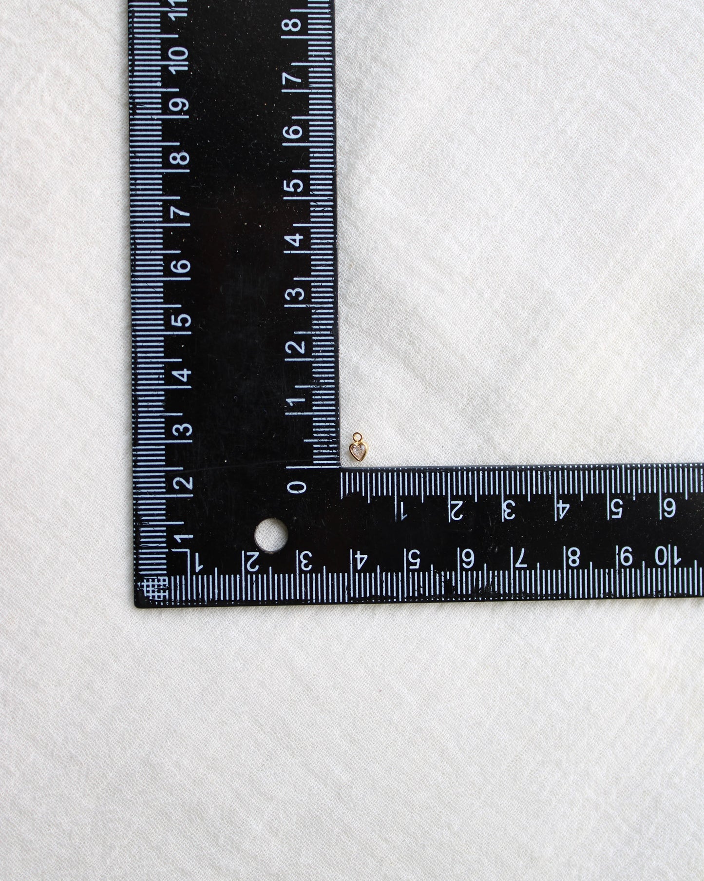 3mm Heart Bezel Charm, CH271