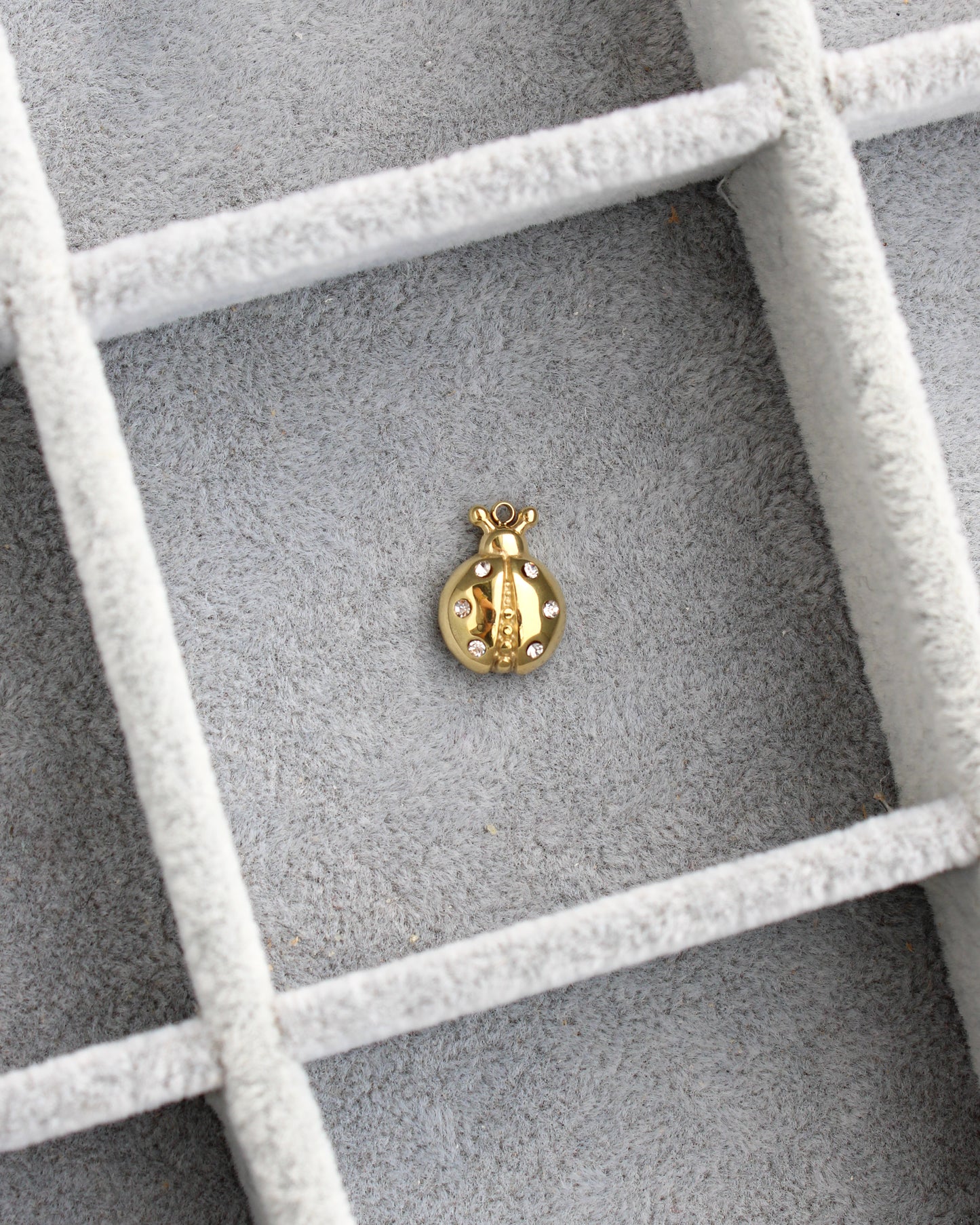 14mm Ladybug w/CZ PVD Charm, CH451