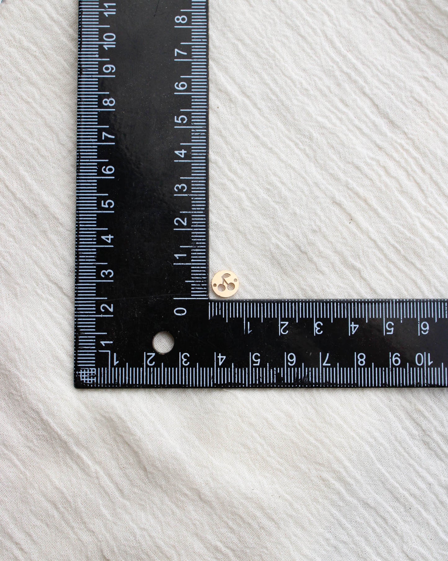 Cherry Round Connector Charm, CN356