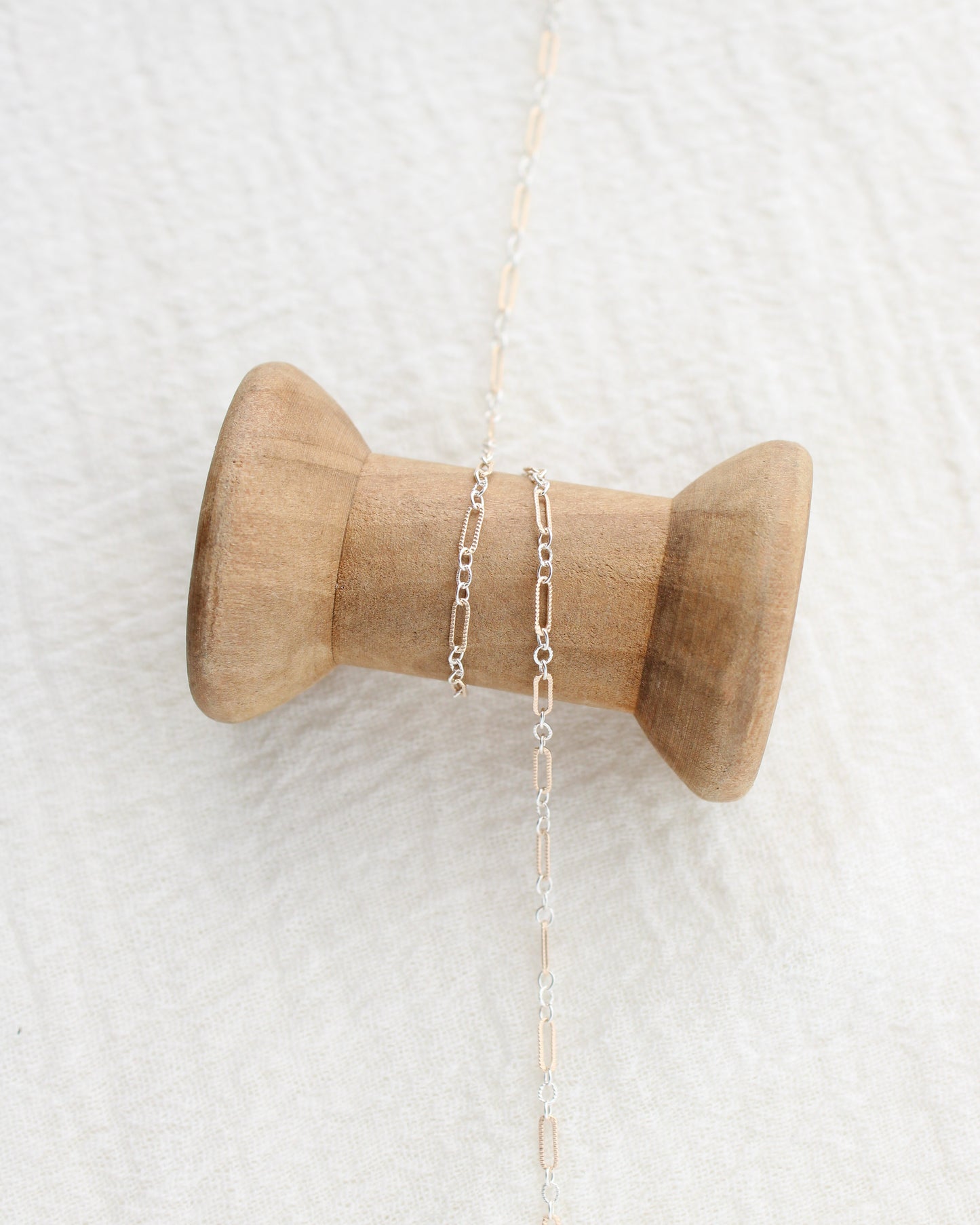 1.6mm Patterned Long and Short 1+3 Mixed Metal Chain, M201
