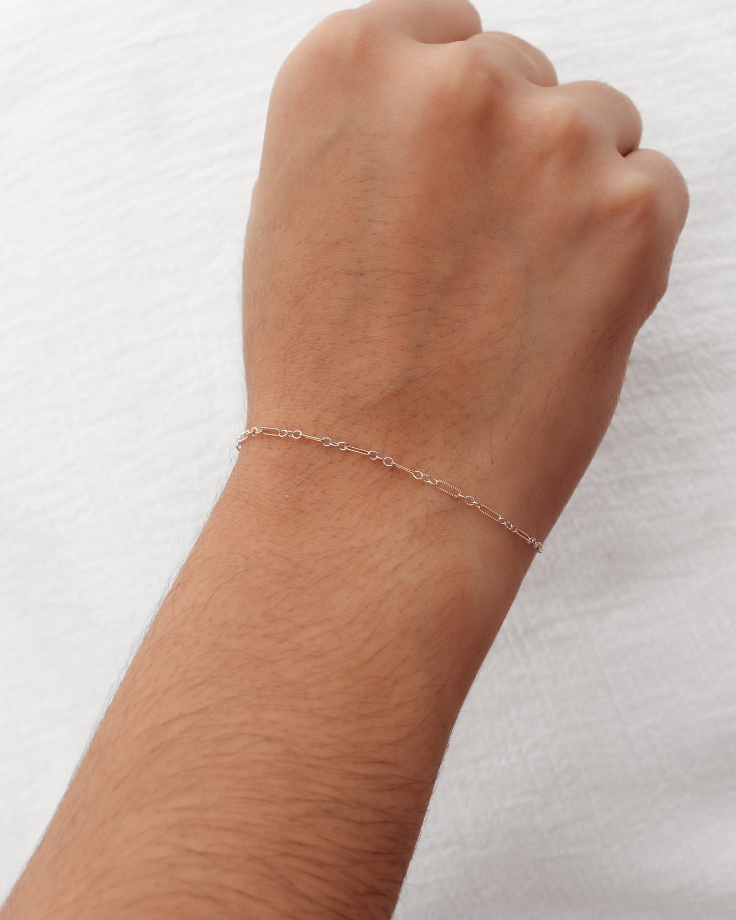 1.6mm Patterned Long and Short 1+3 Mixed Metal Chain, M201