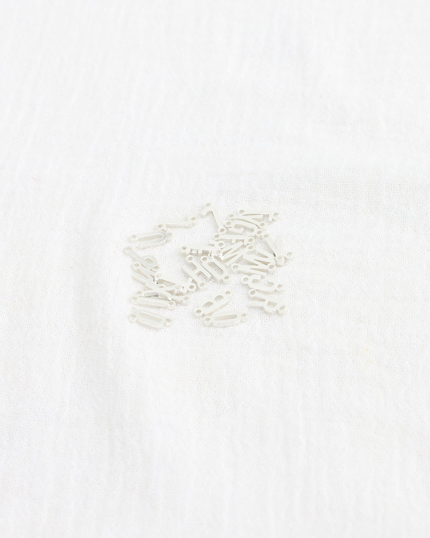 Uppercase Letter Connector, 8.9mm, Sterling Silver, CN441