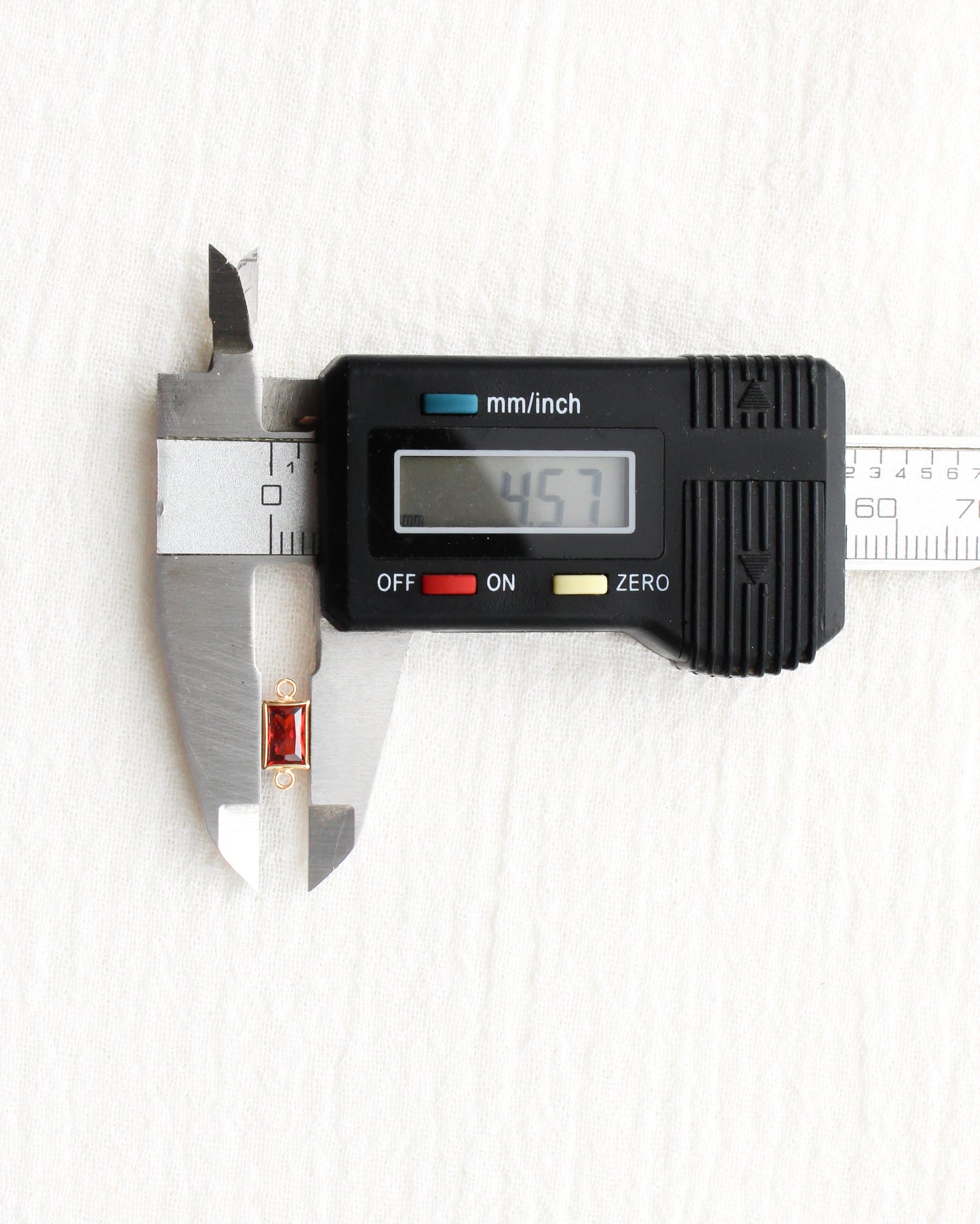 4mm Birthstone CZ Rectangle Connector, CN389