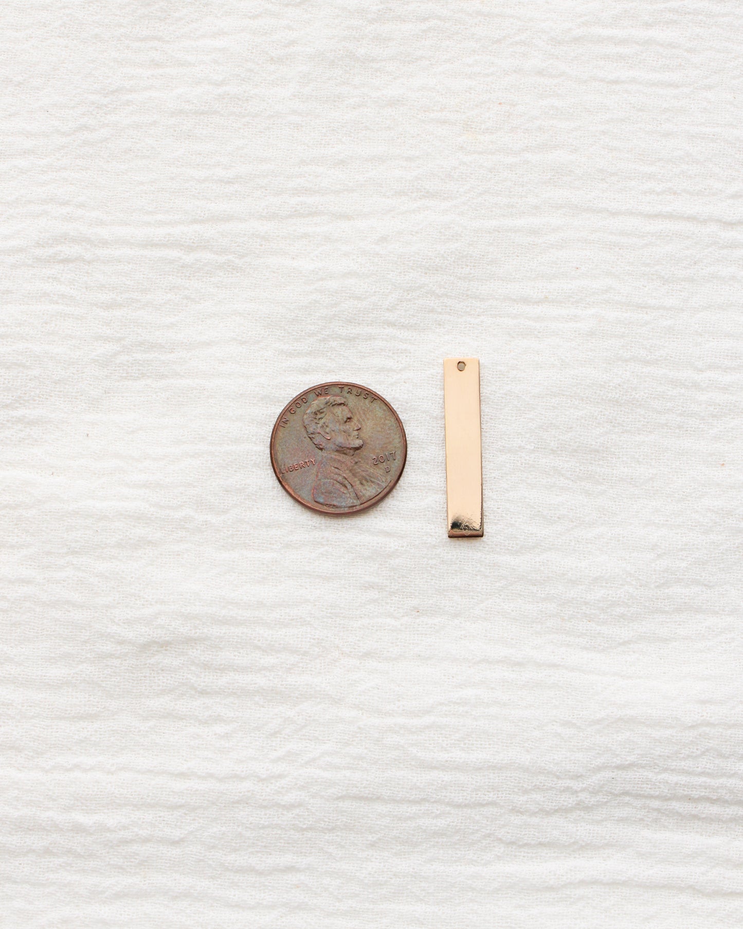 1" Blank Rectangle Charm, B92