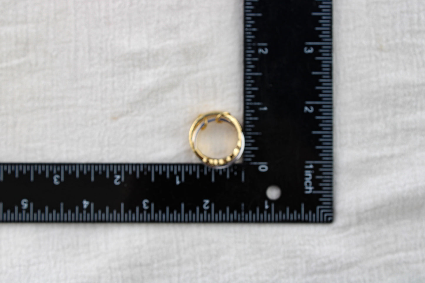 Mixed Metal Cubic Zirconia Stacking Ring, R55