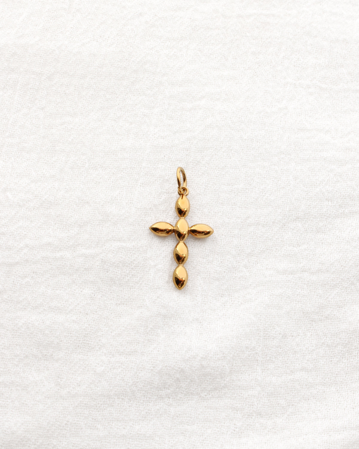 Bubble Cross PVD Charm with Cubic Zirconia, CH353