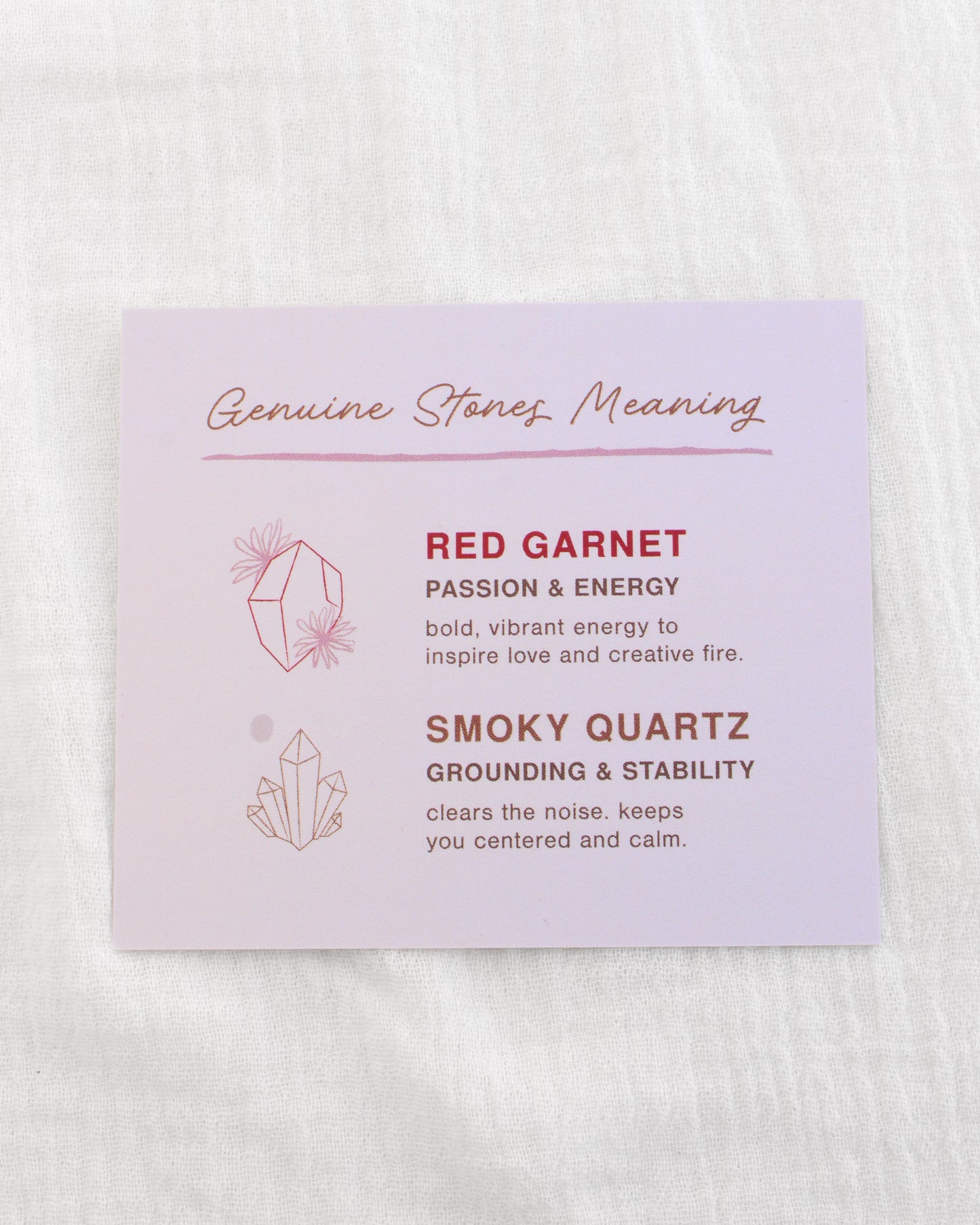Genuine Stone Meaning Card, MC05