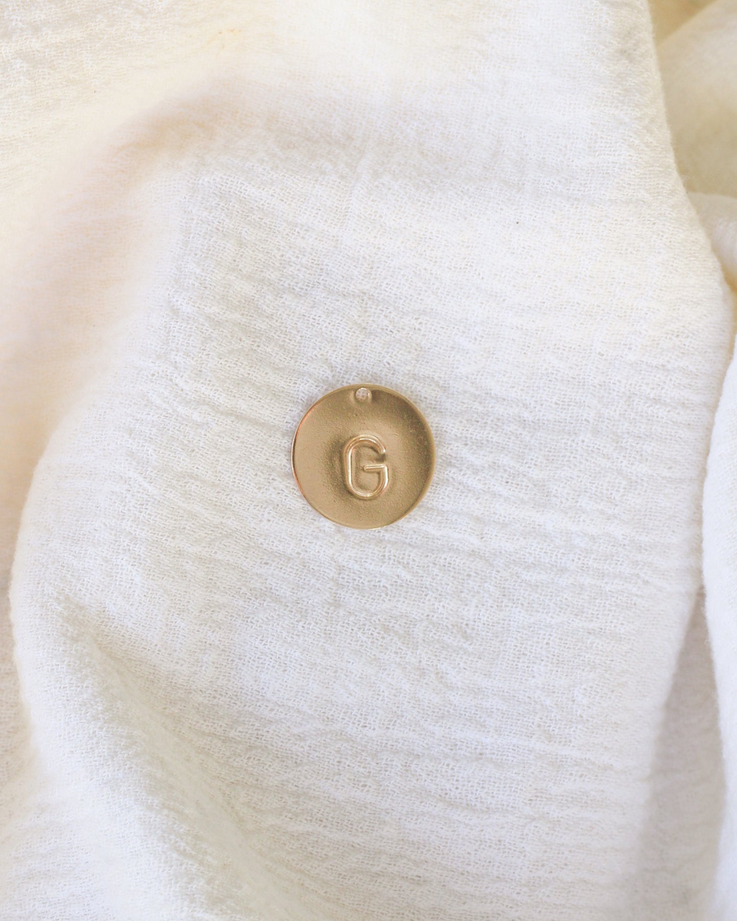 15.9mm Letter Circle Charm, CH246