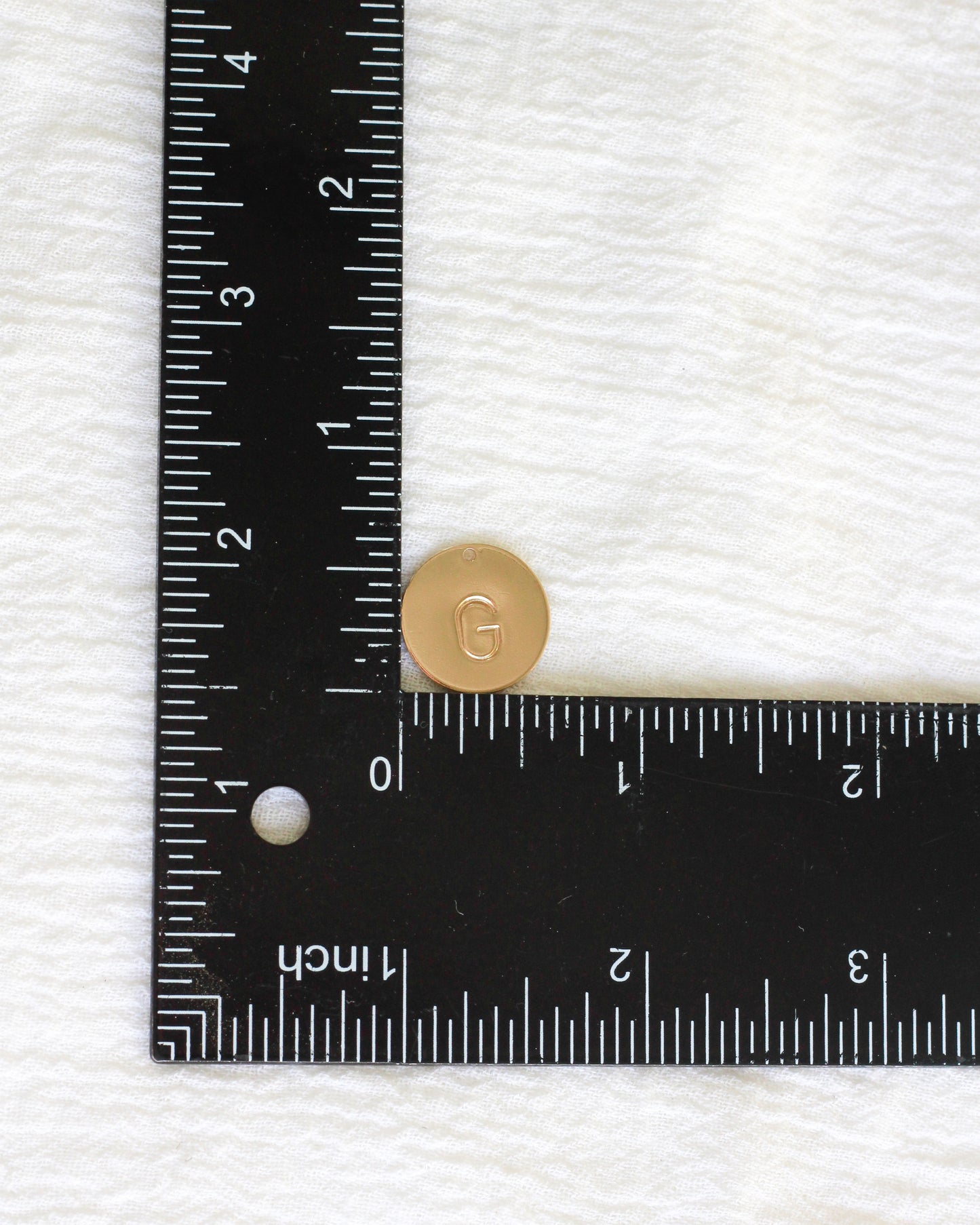 15.9mm Letter Circle Charm, CH246