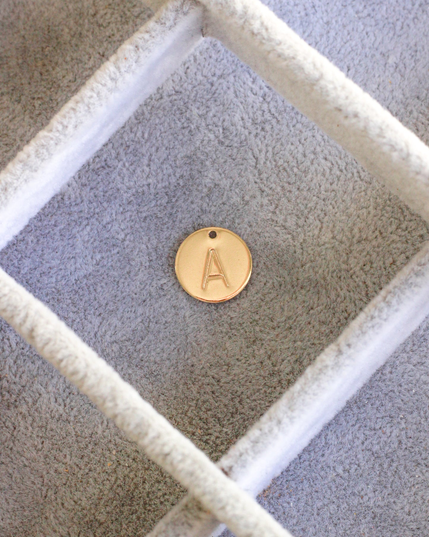 12.7mm Letter Circle Charm, CH248
