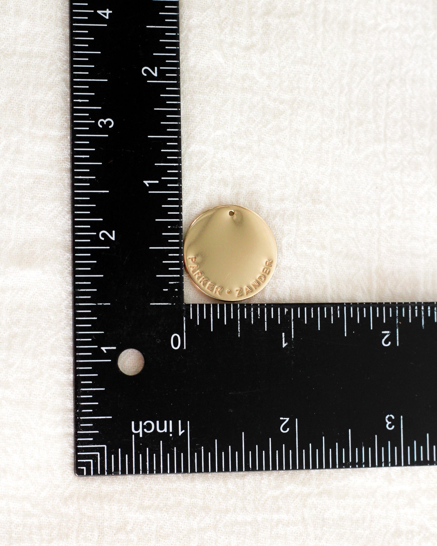 22mm Custom Circle Outer Text Charm, CH194