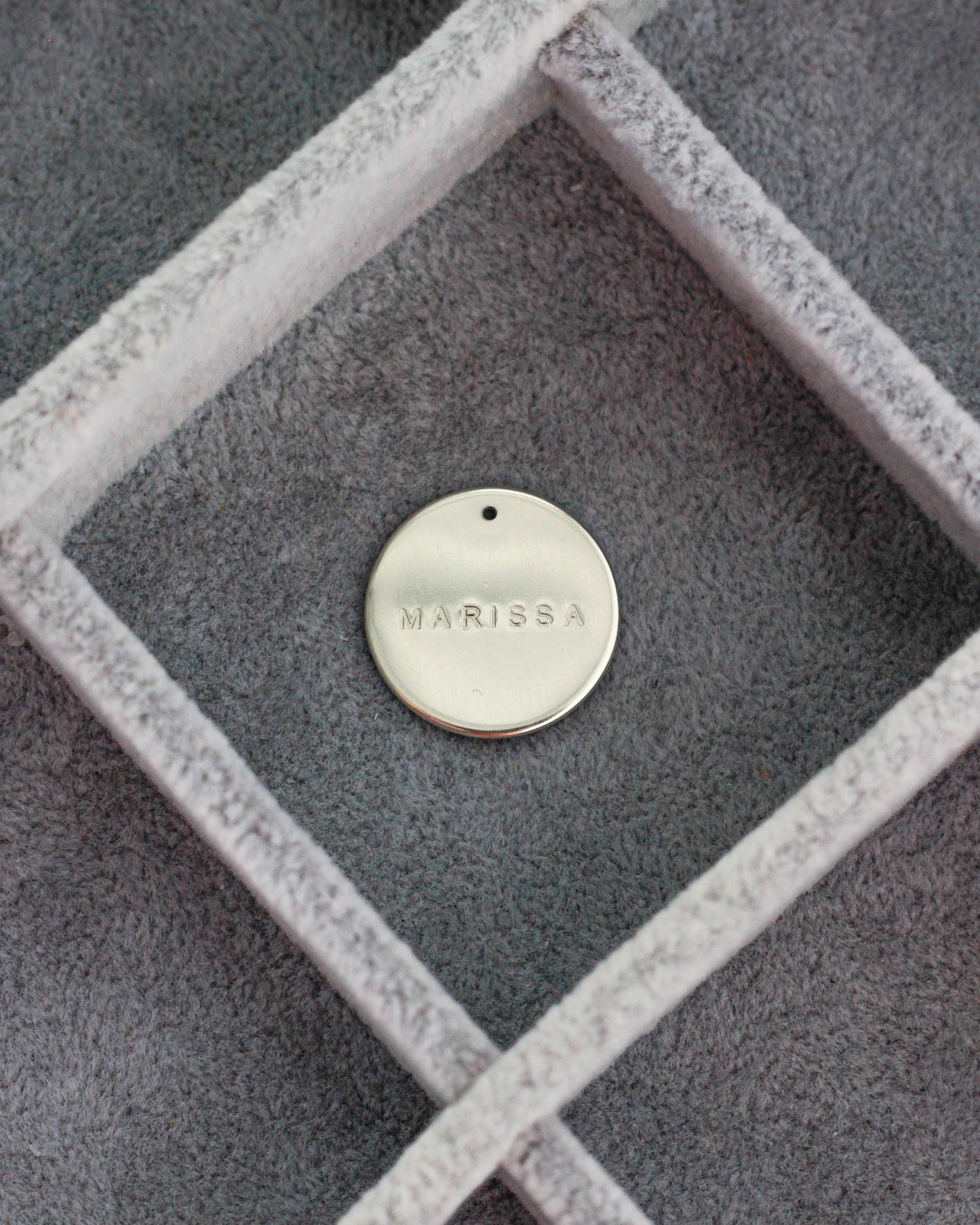 19.1mm Custom Text Circle Charm, CH195