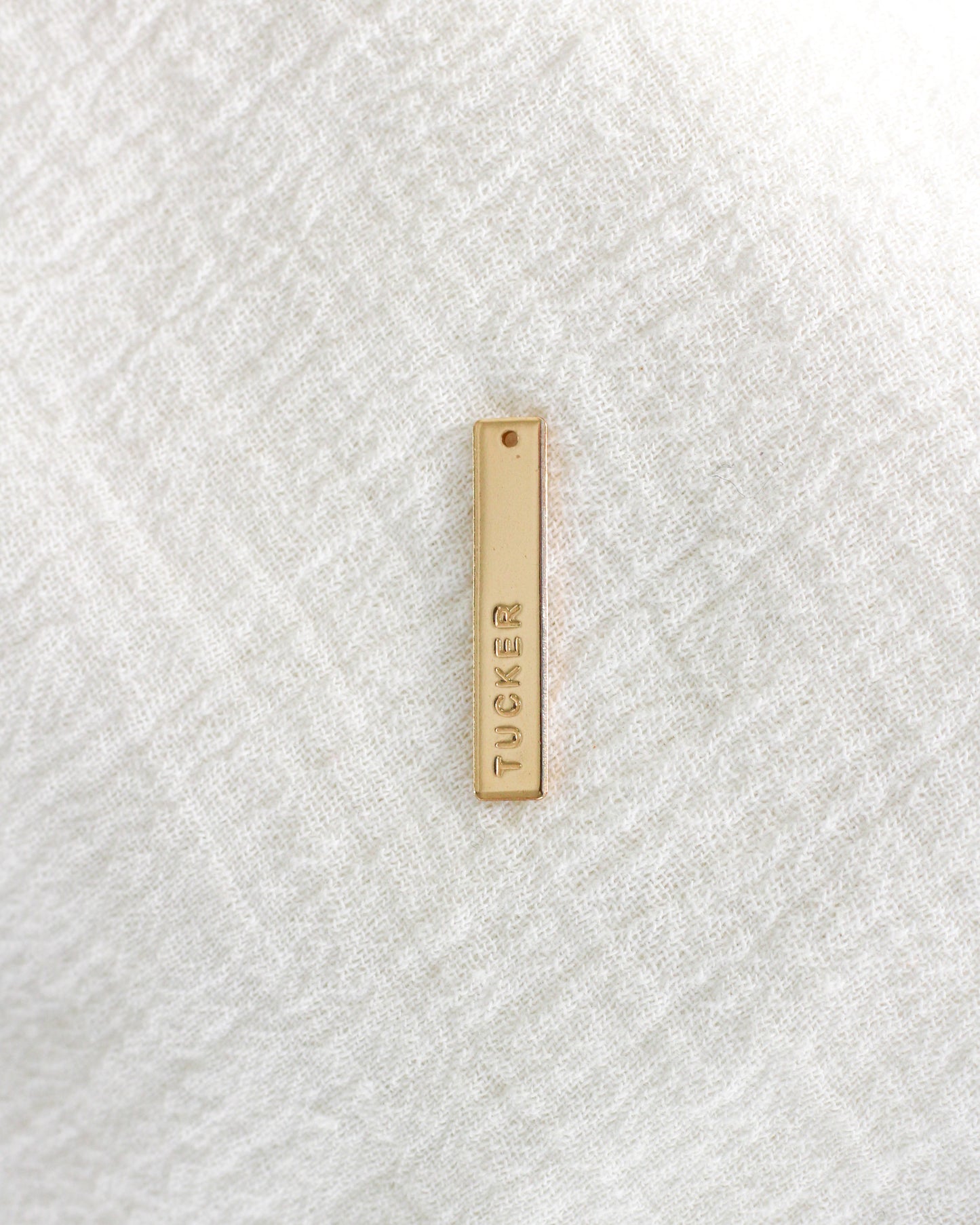 1"x5mm Custom Text Bar Charm, CH203