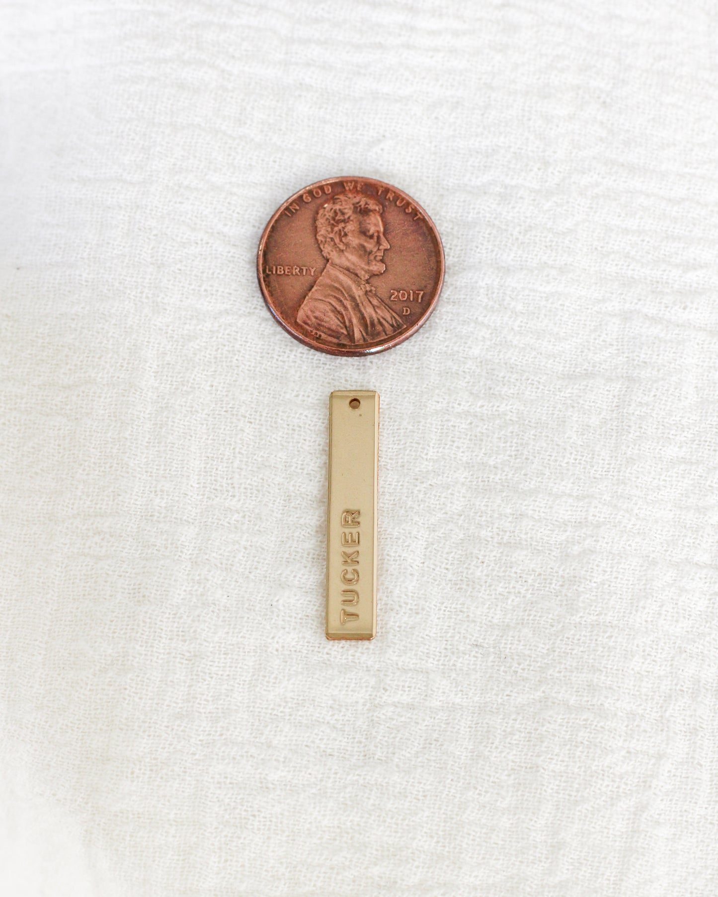1"x5mm Custom Text Bar Charm, CH203