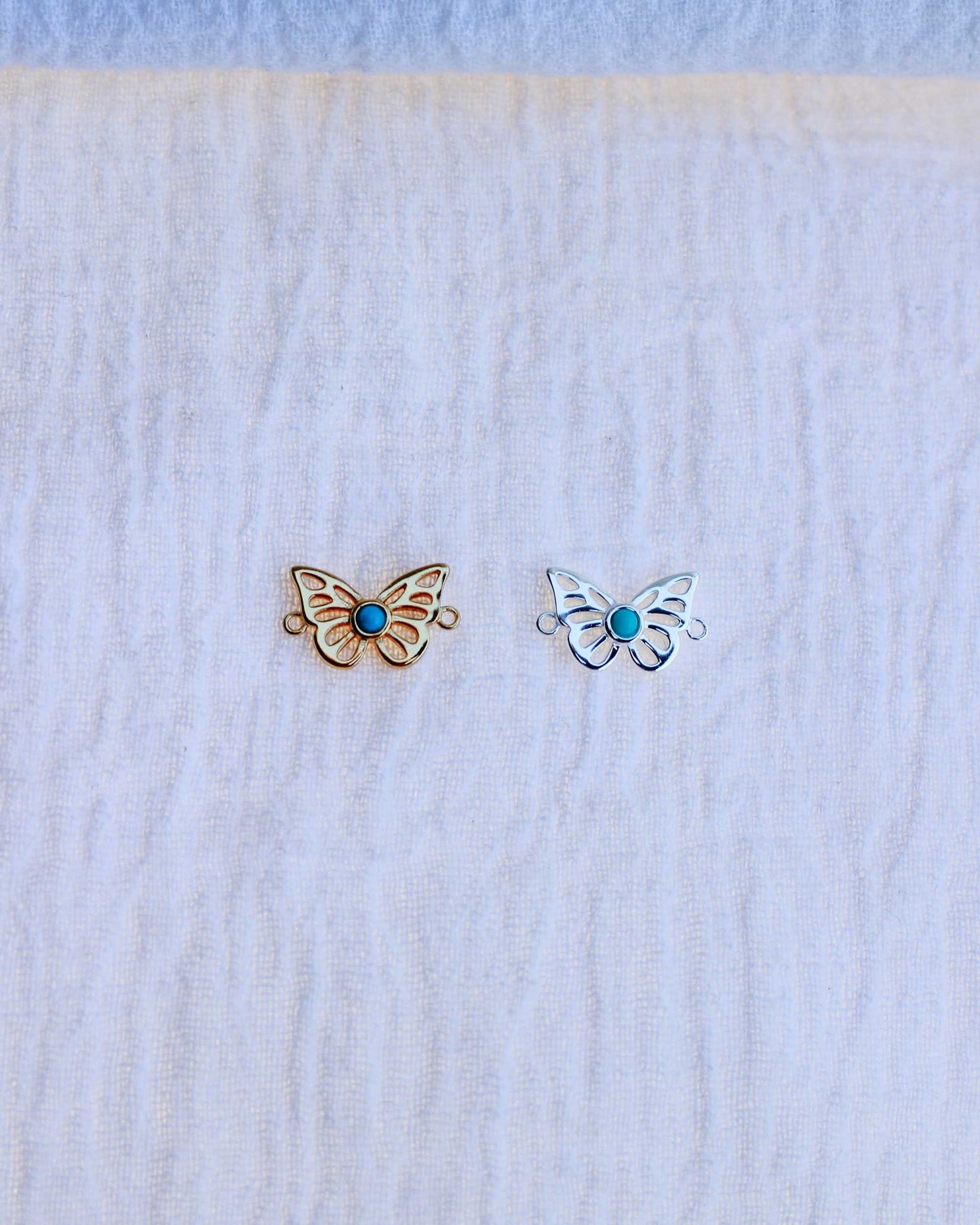 Butterfly Turquoise Connector, CN154