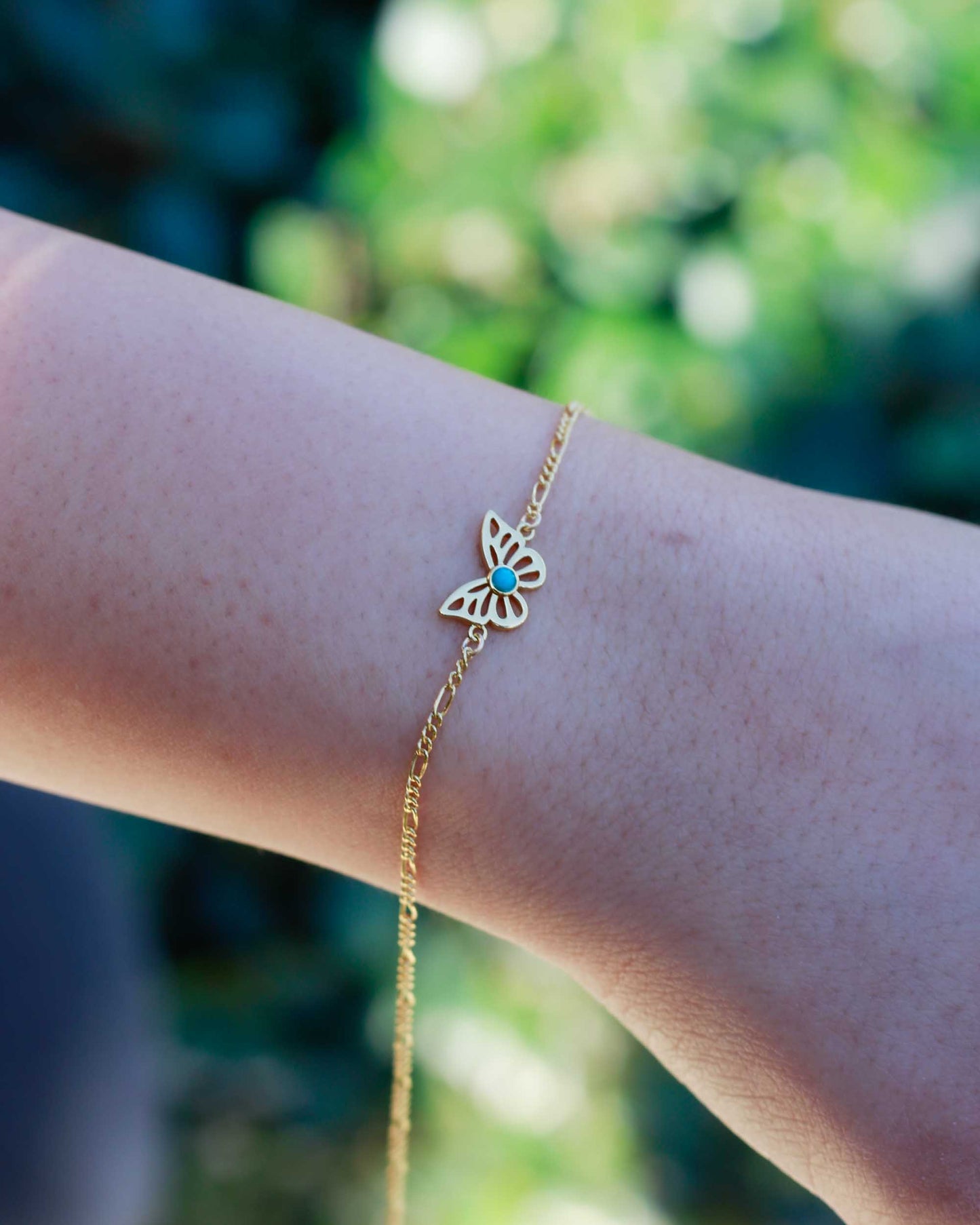 Butterfly Turquoise Connector, CN154