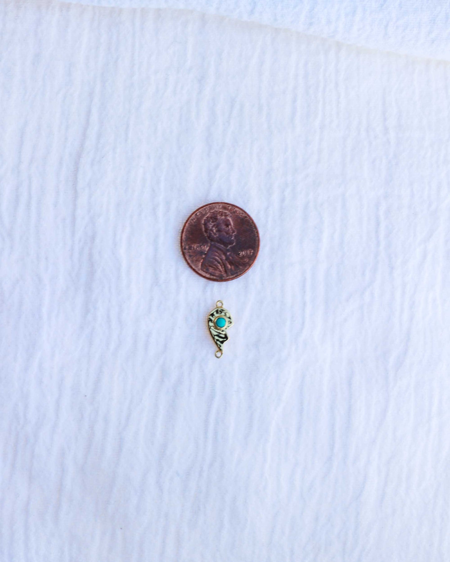 Best Friends Heart Genuine Turquoise Connector, CN156