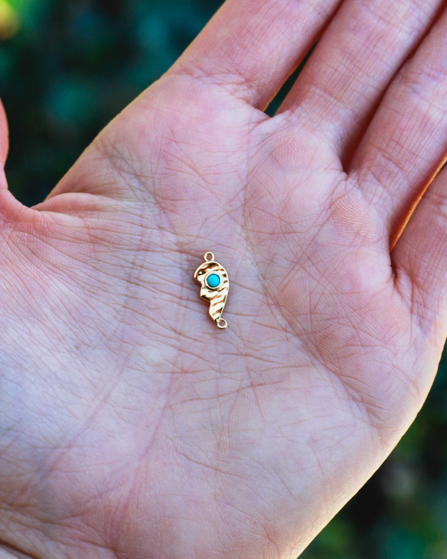 Best Friends Heart Genuine Turquoise Connector, CN156