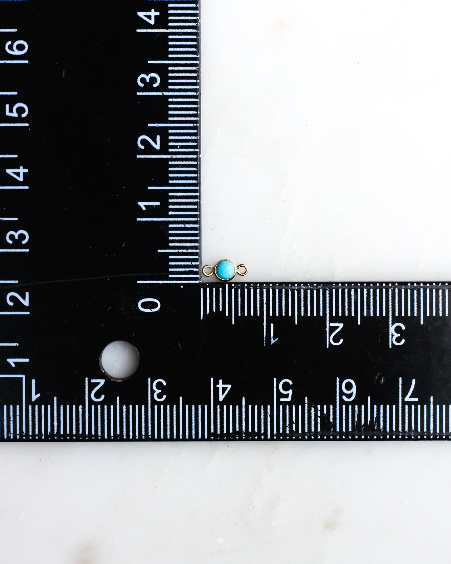 3mm Sterling Silver Turquoise Connector, CN274