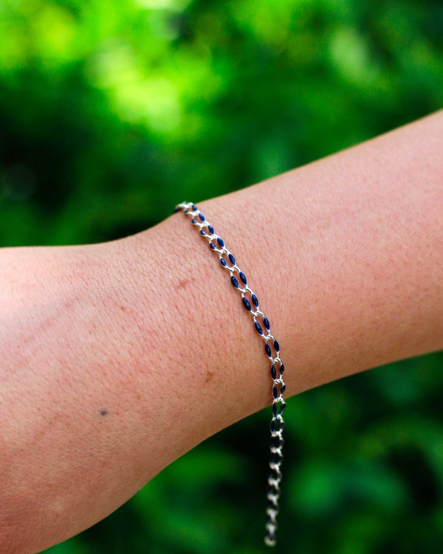 Navy Blue Enamel Chain, SP123