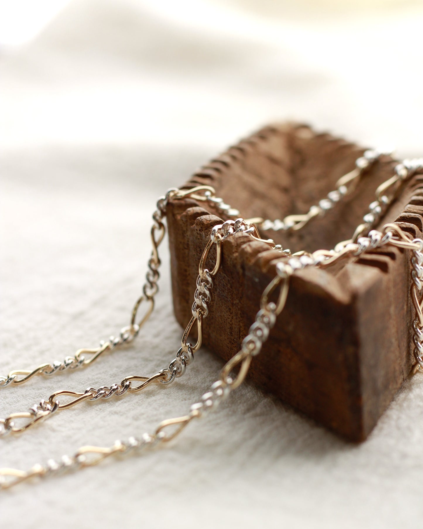 3mm Mixed Metal Figaro 3+1 chain, MM183