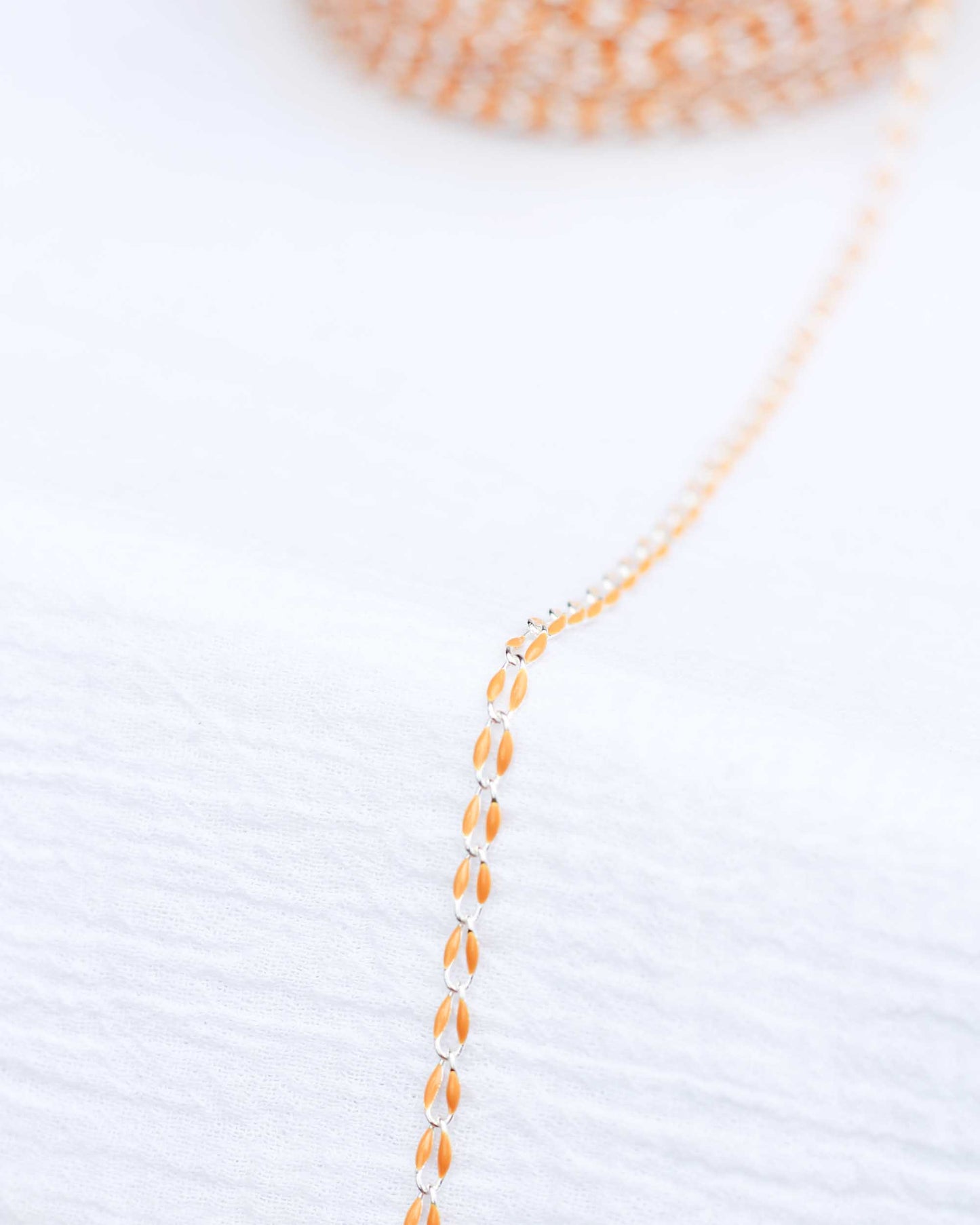 Mustard Yellow Enamel Chain, SP126
