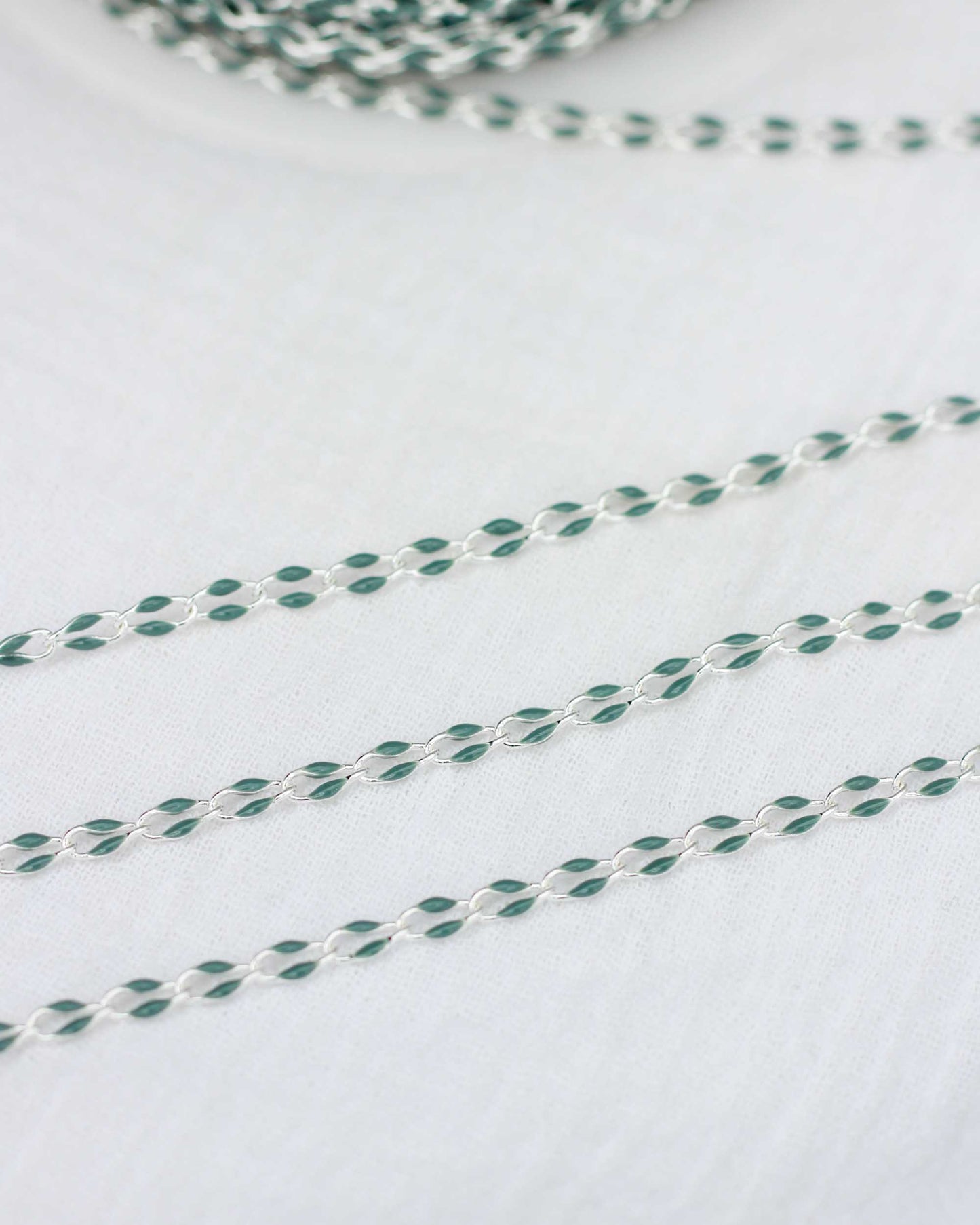 Sage Green Enamel Chain, SP120
