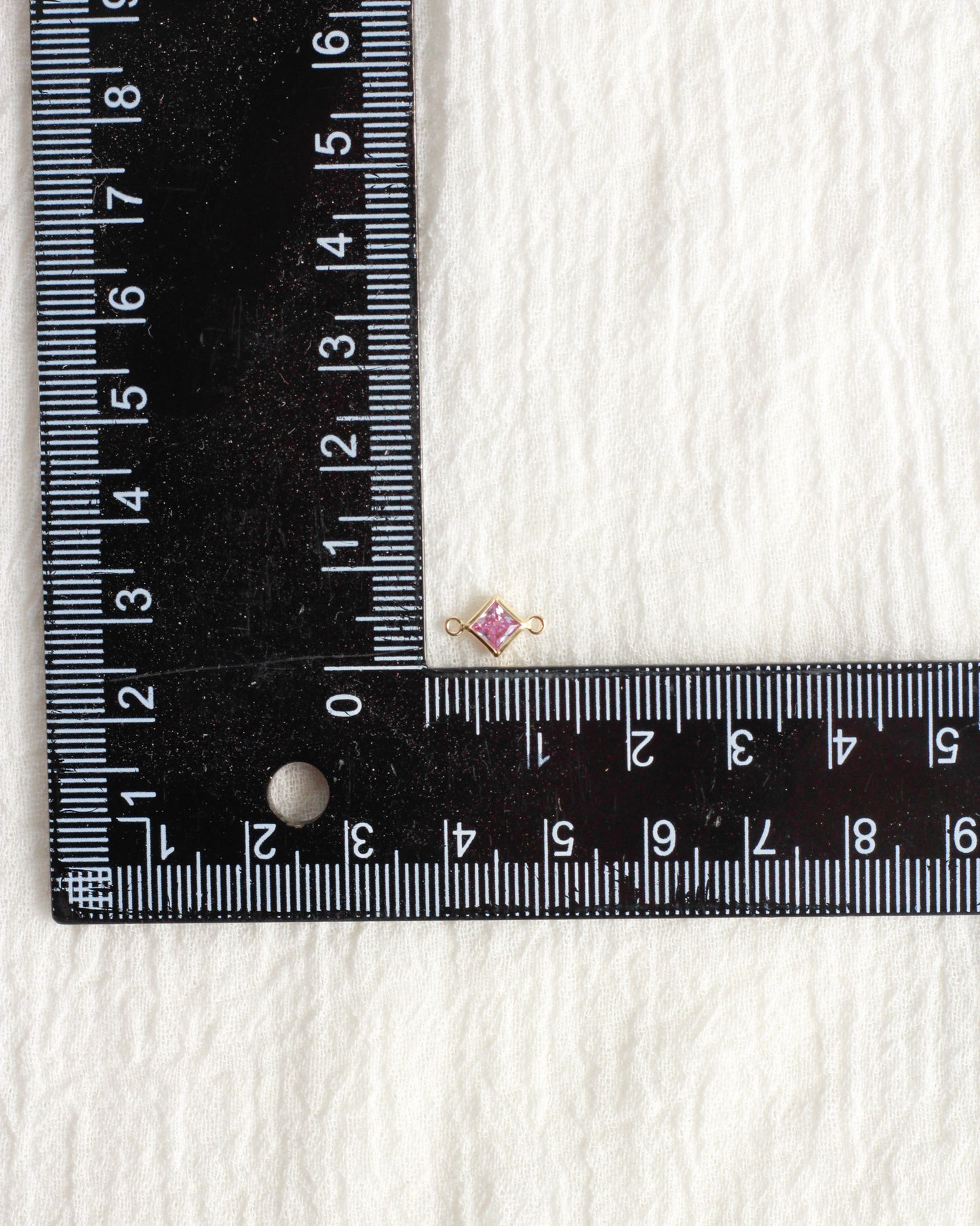 4mm CZ Diamond Shaped Birthstone Connector, CN308