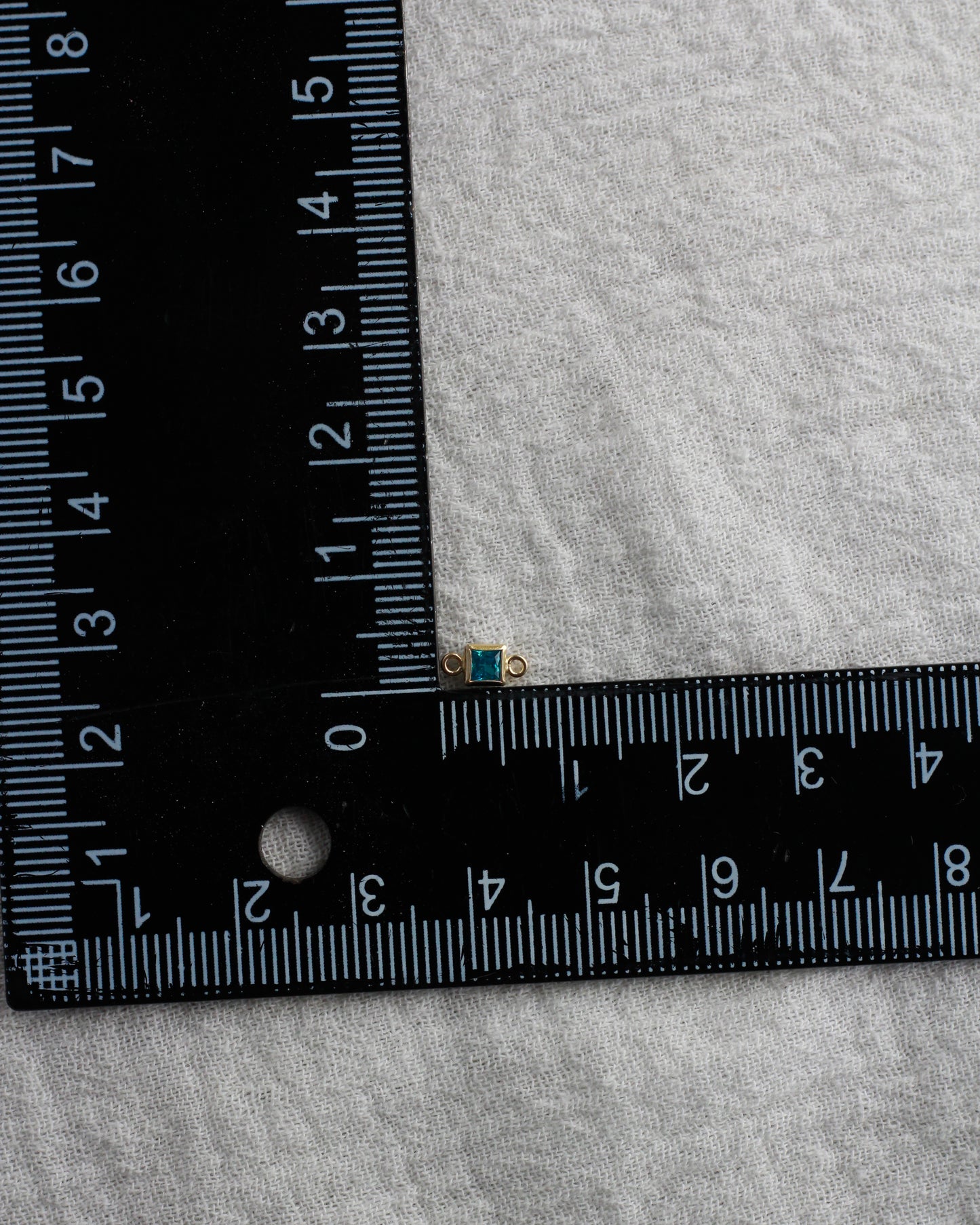3mm CZ Square Birthstone Connector, CN304