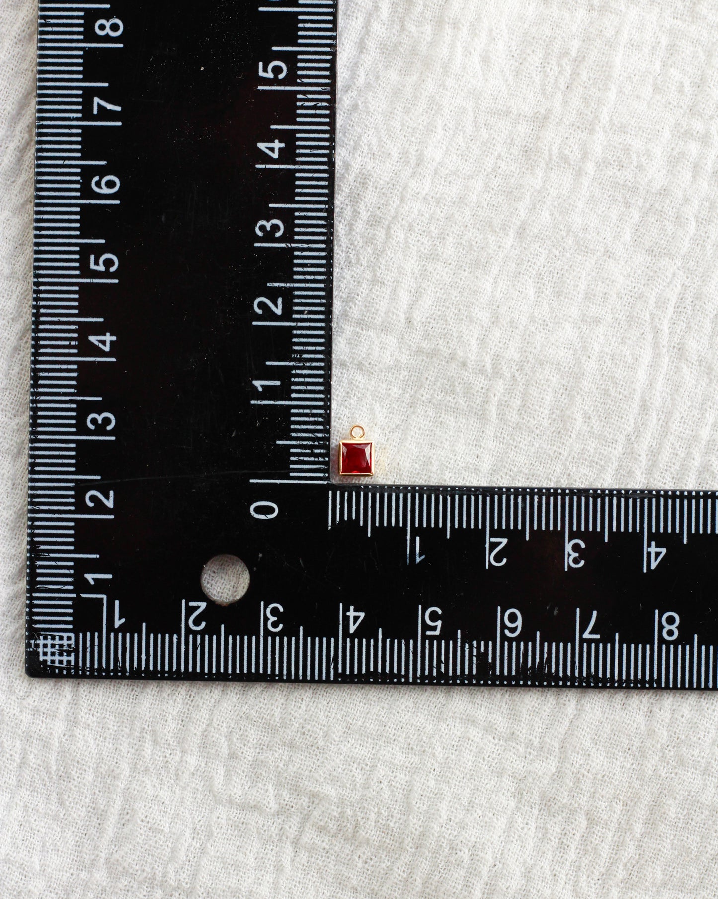 4mm Square Birthstone Charms, CH252
