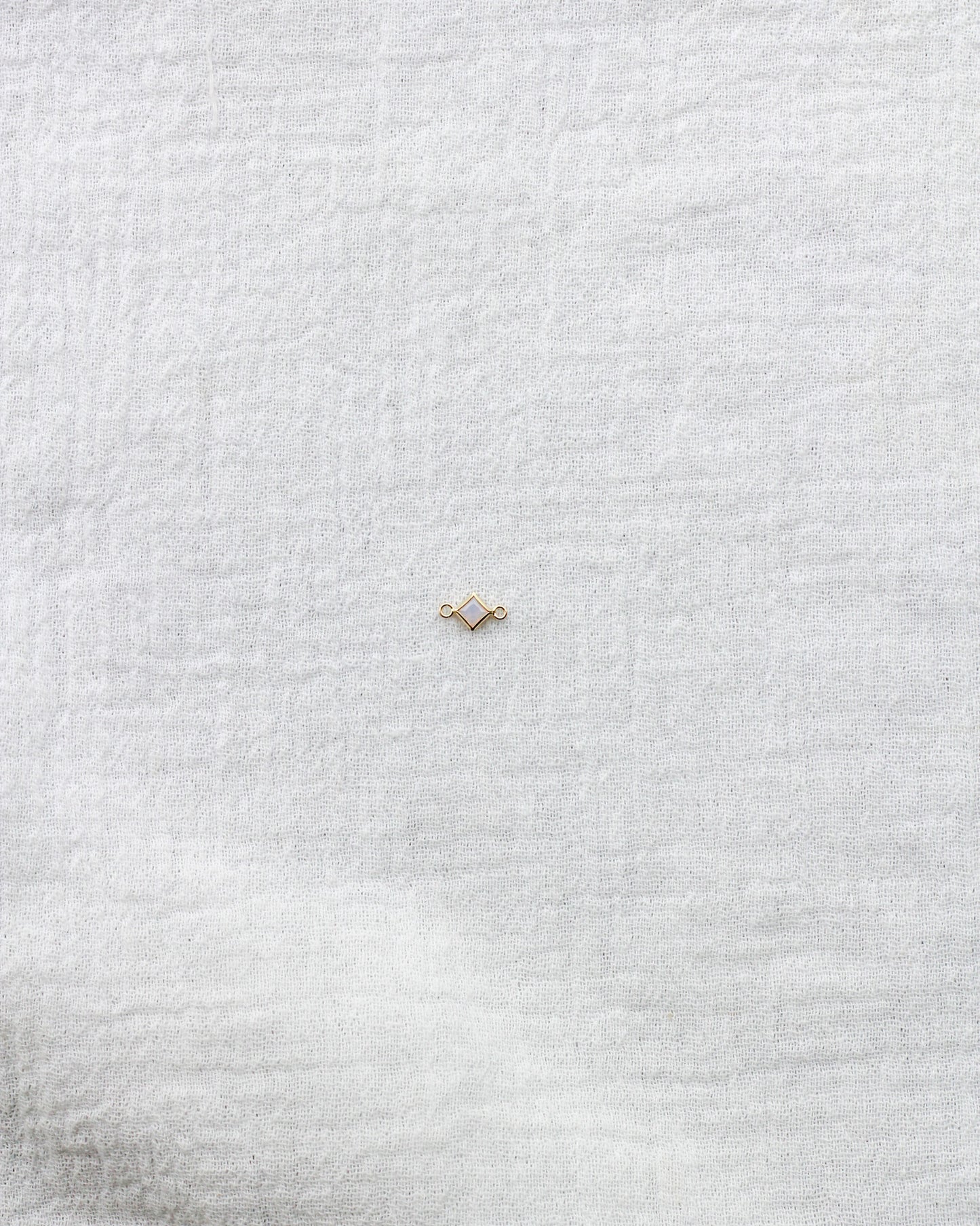 3mm White Opal Diamond Shaped Connector, CN313