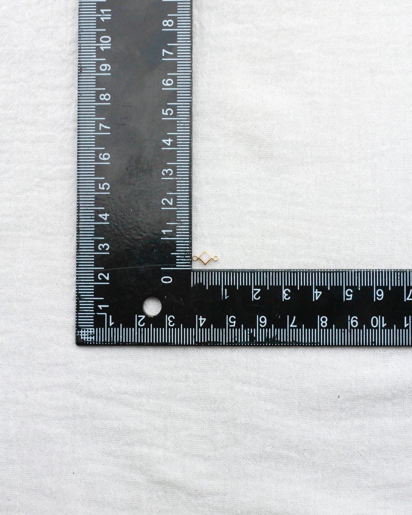 3mm White Opal Diamond Shaped Connector, CN313