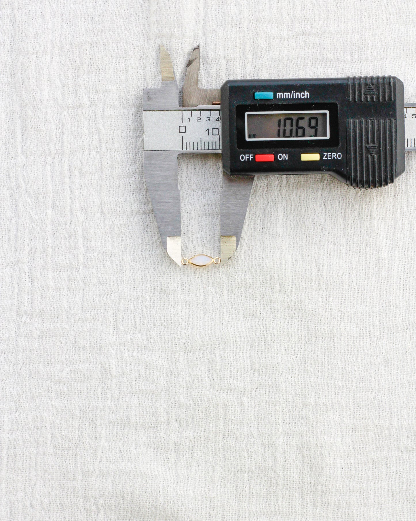 White Opal Marquise Bezel Connector, CN317