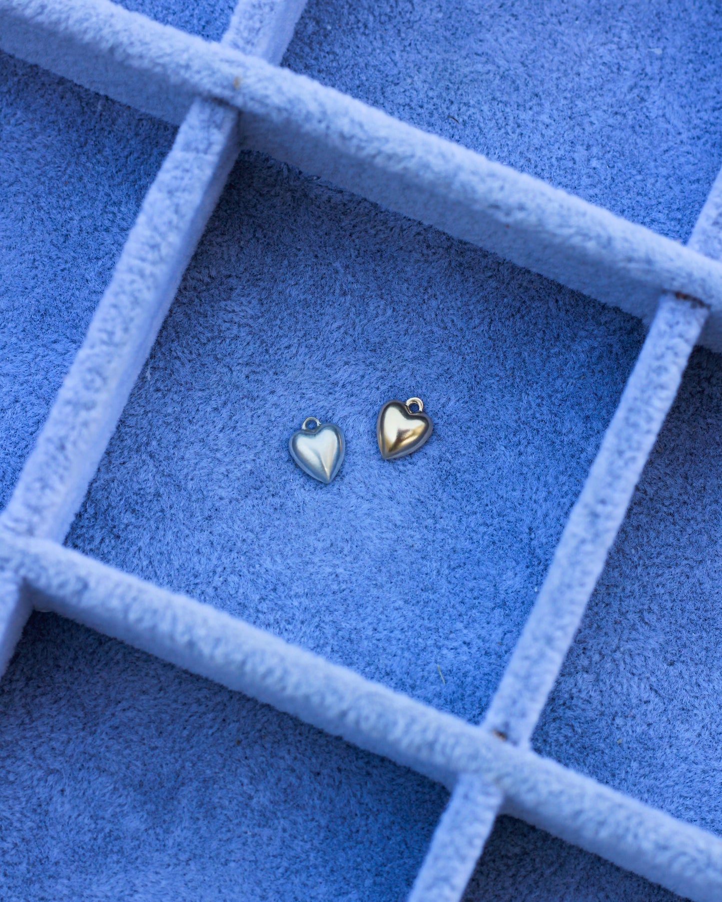8mm Domed Heart Charm, CH42