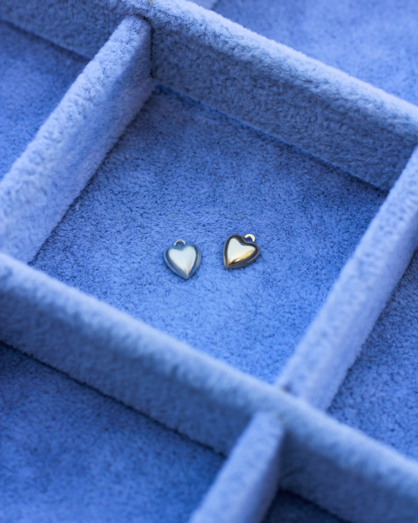 8mm Domed Heart Charm, CH42