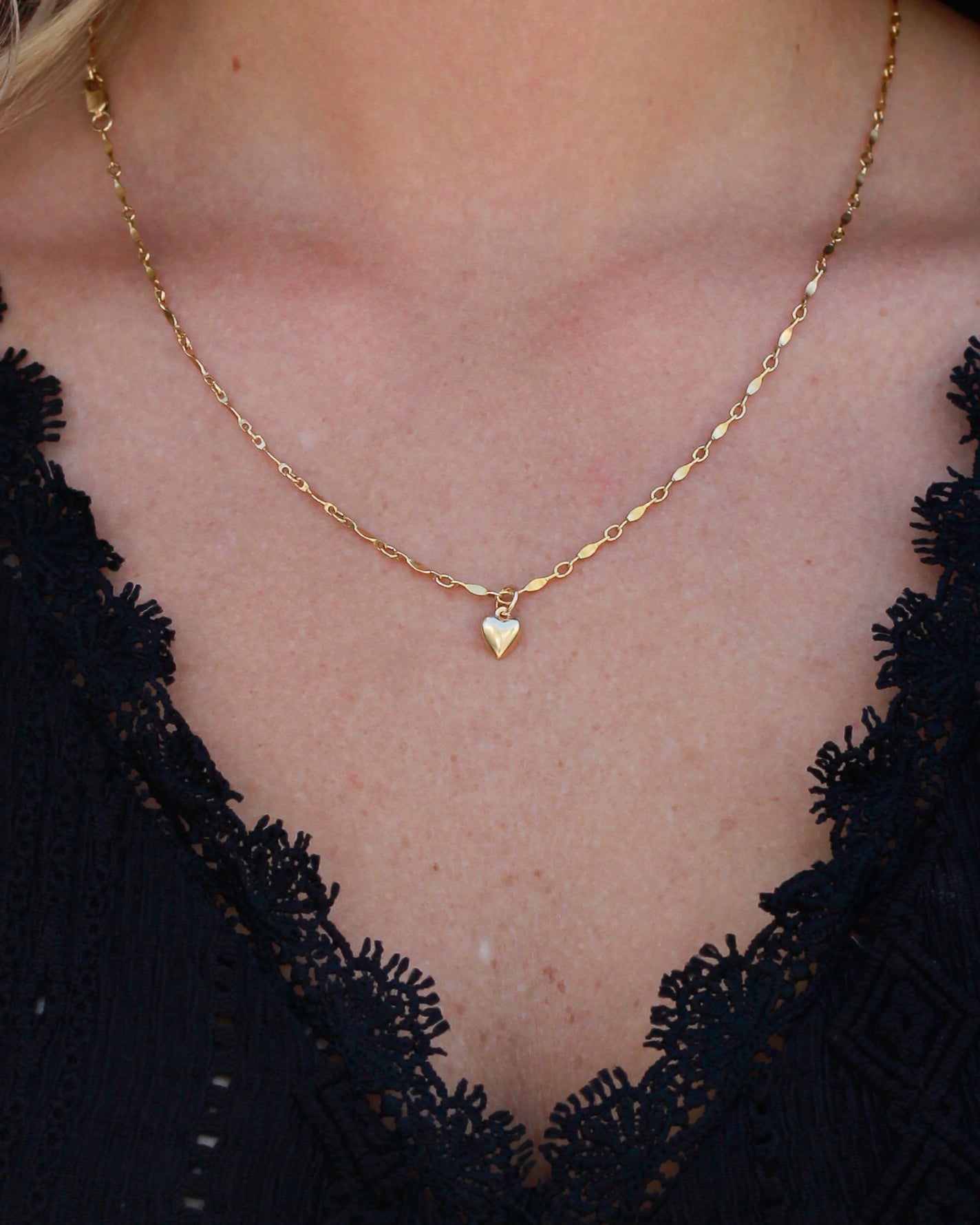 8mm Domed Heart Charm, CH42