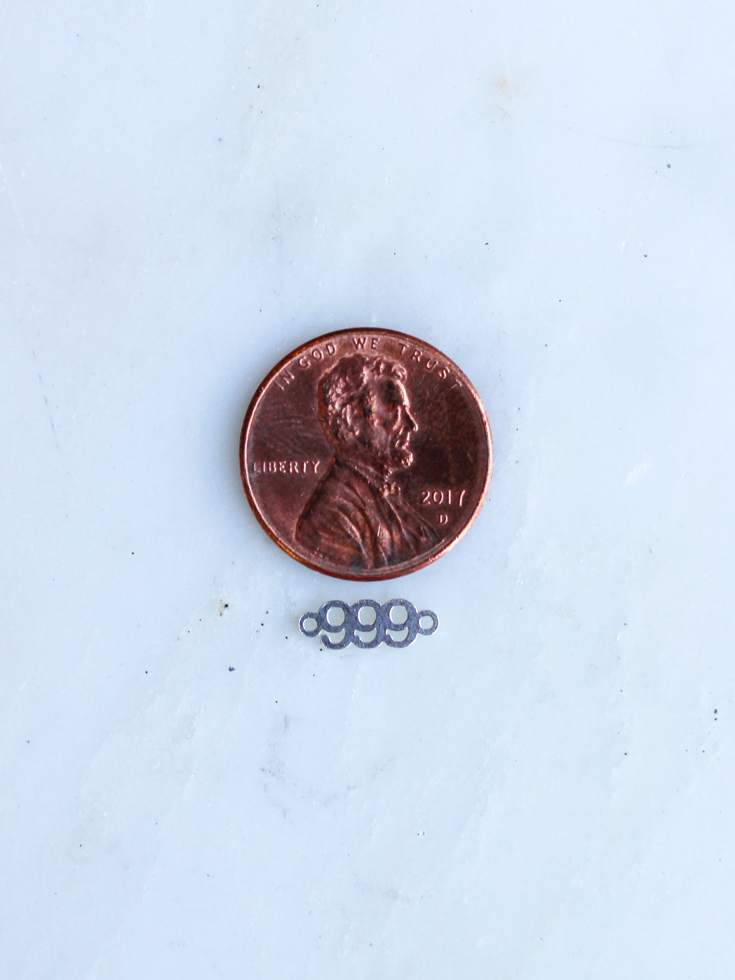 Sterling Silver Angel Number Connector, CN216