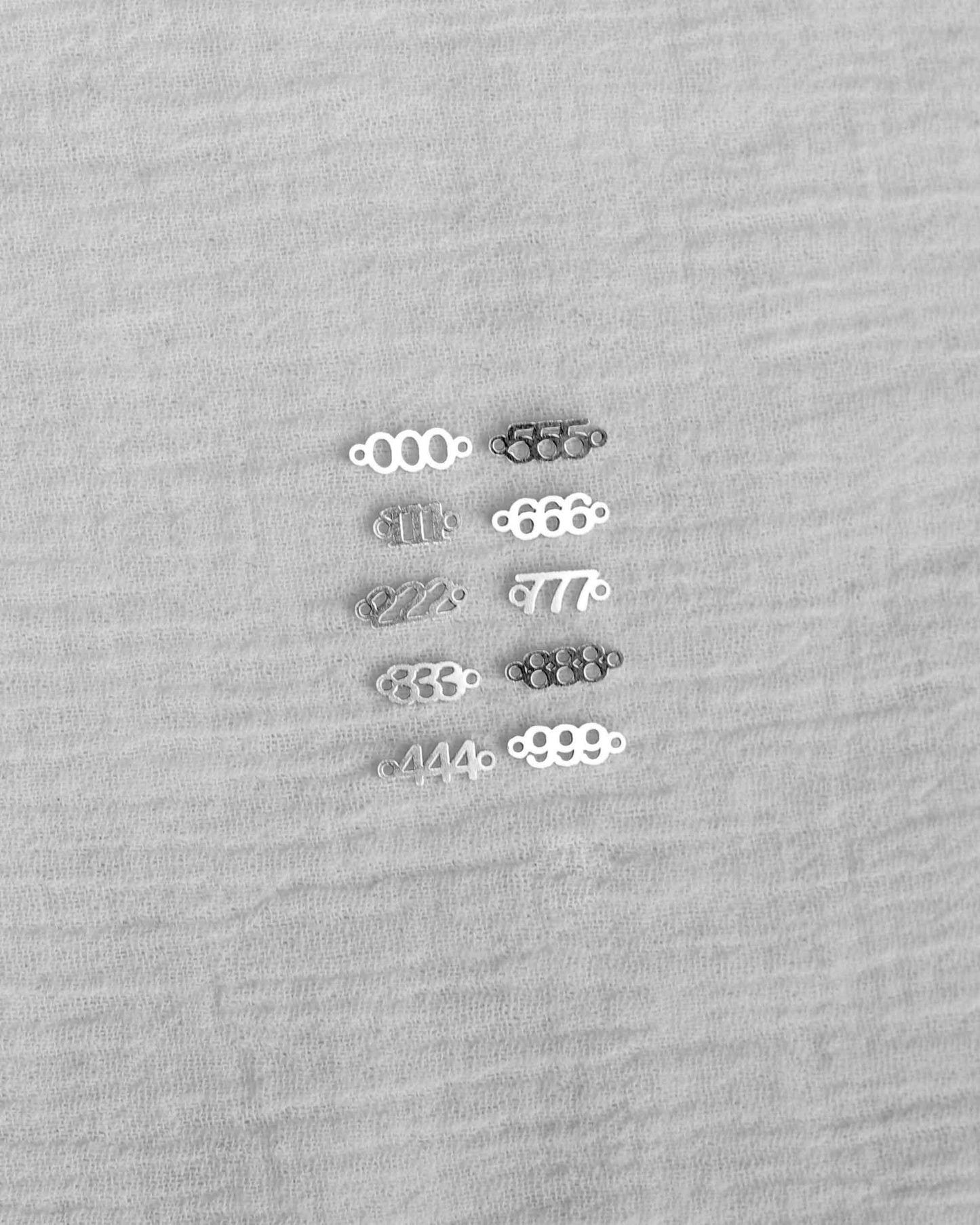 Sterling Silver Angel Number Connector, CN216