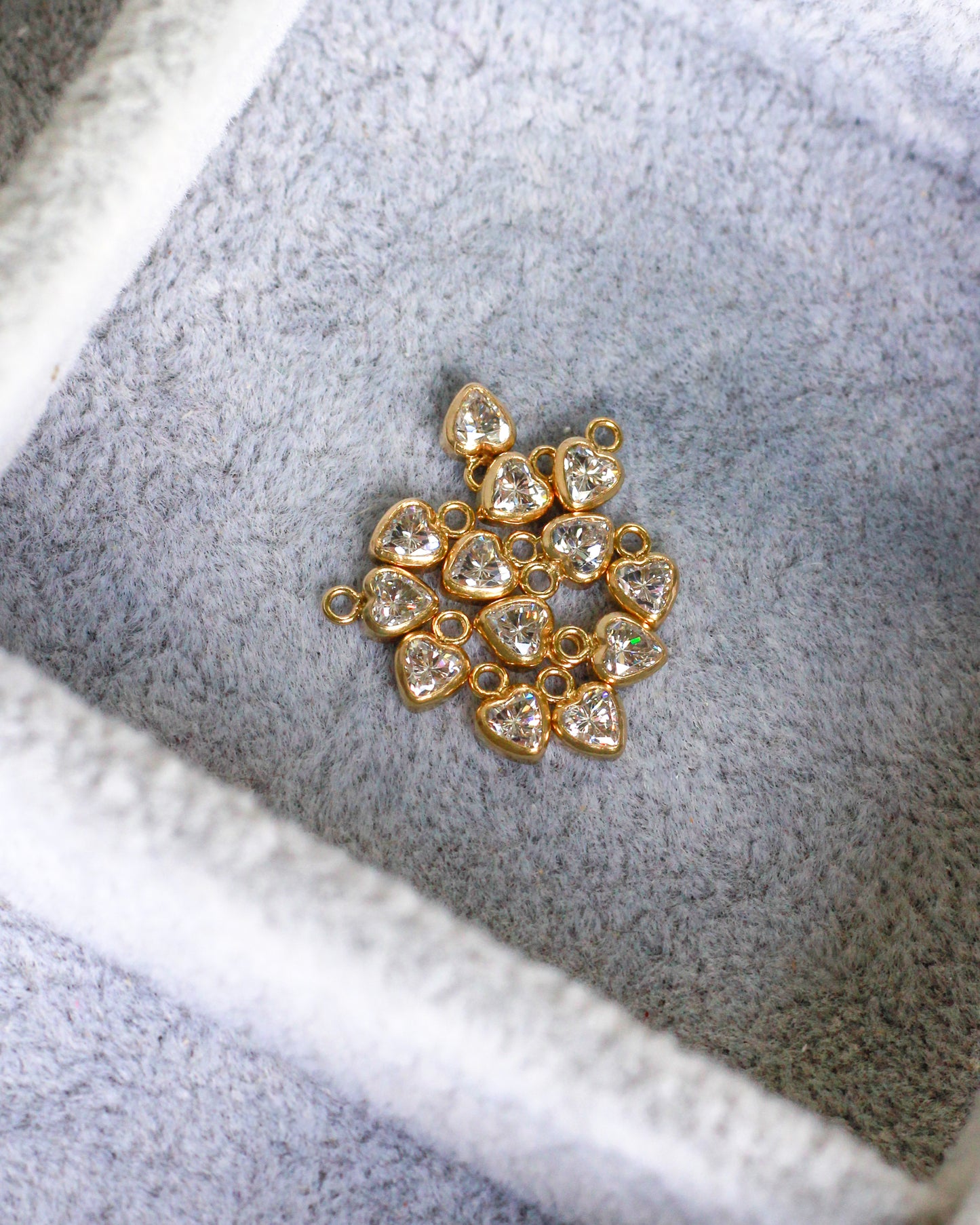 3mm Heart Bezel Charm, CH262