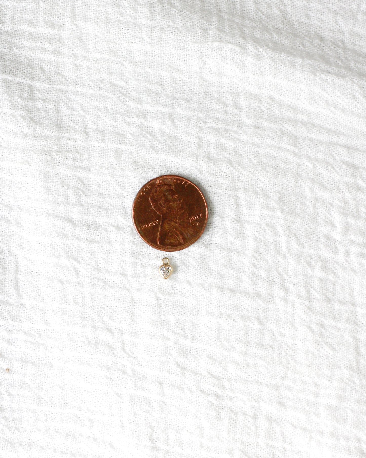 3mm Heart Bezel Charm, CH262