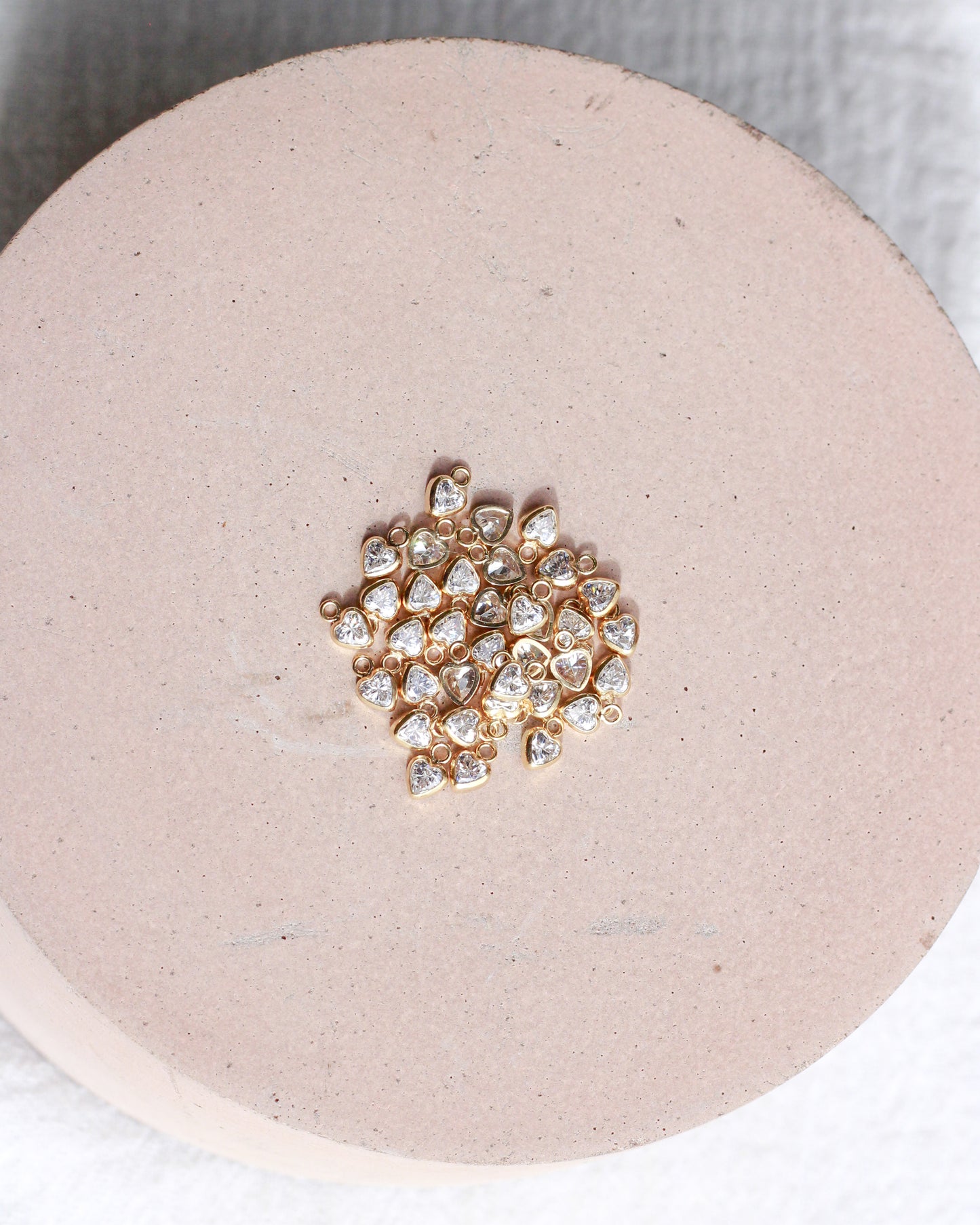 3mm Heart Bezel Charm, CH262
