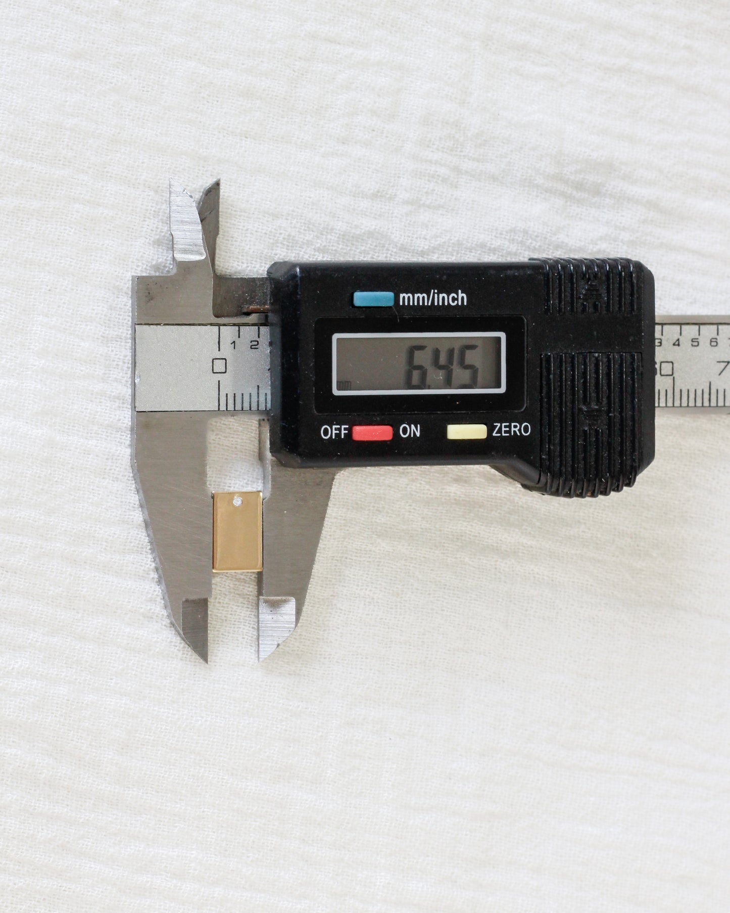 10x6mm Mini Rectangle Blank with One Hole, B86